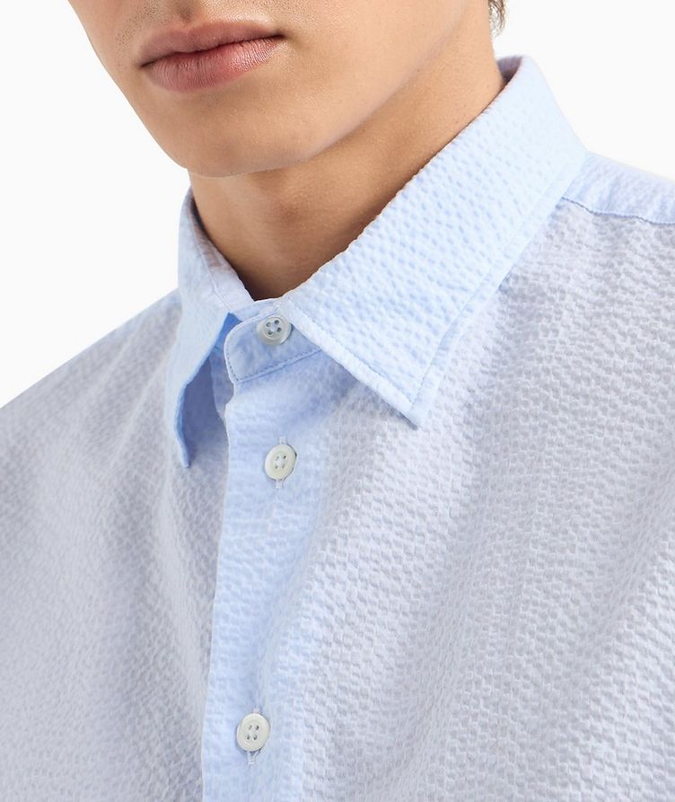 Asymmetrical Flocked Cotton Sport Shirt image 3