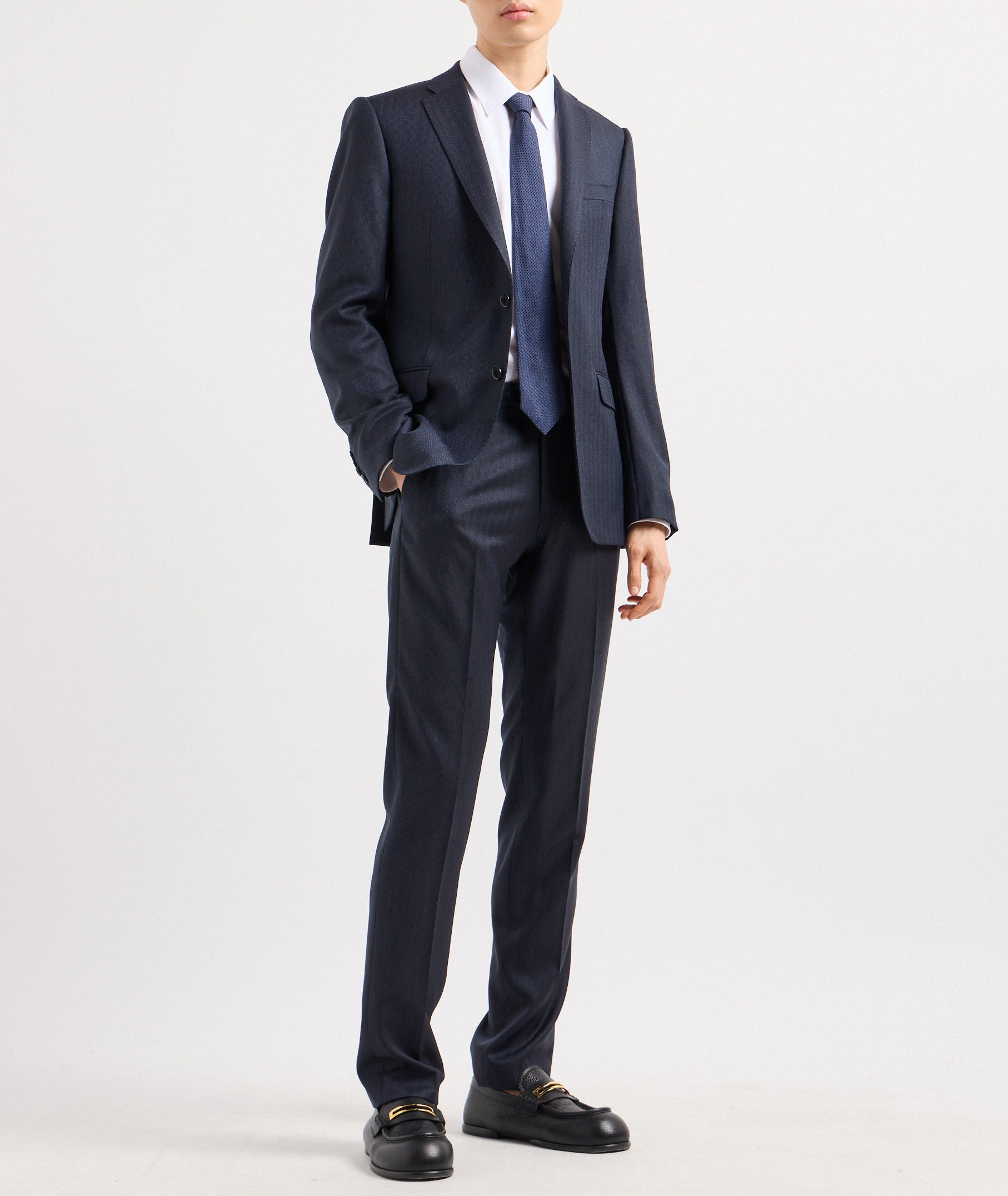 M-Line Pick Stitched Virgin Wool Suit  image 1