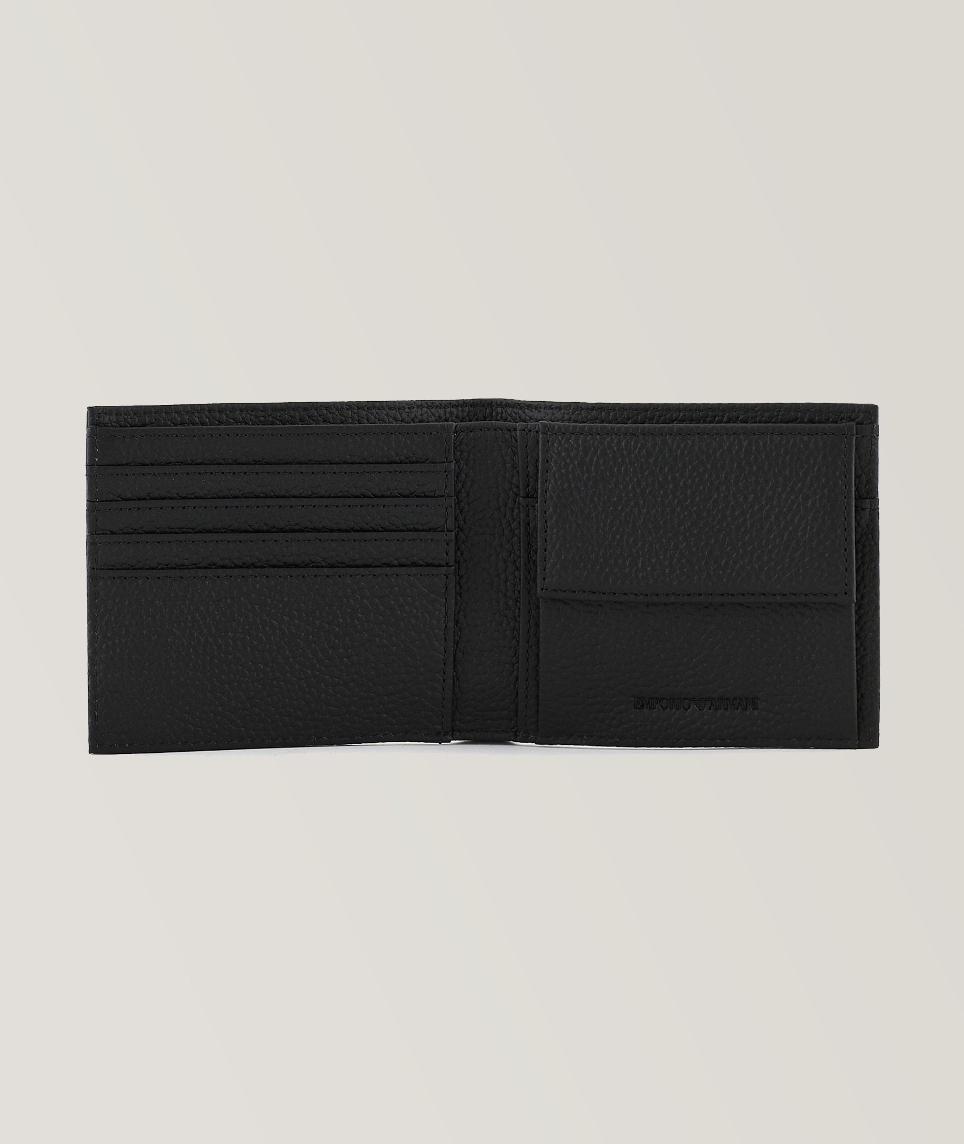 Emporio Armani All-Over Eagle Embossed Leather Bifold Wallet | Wallets ...