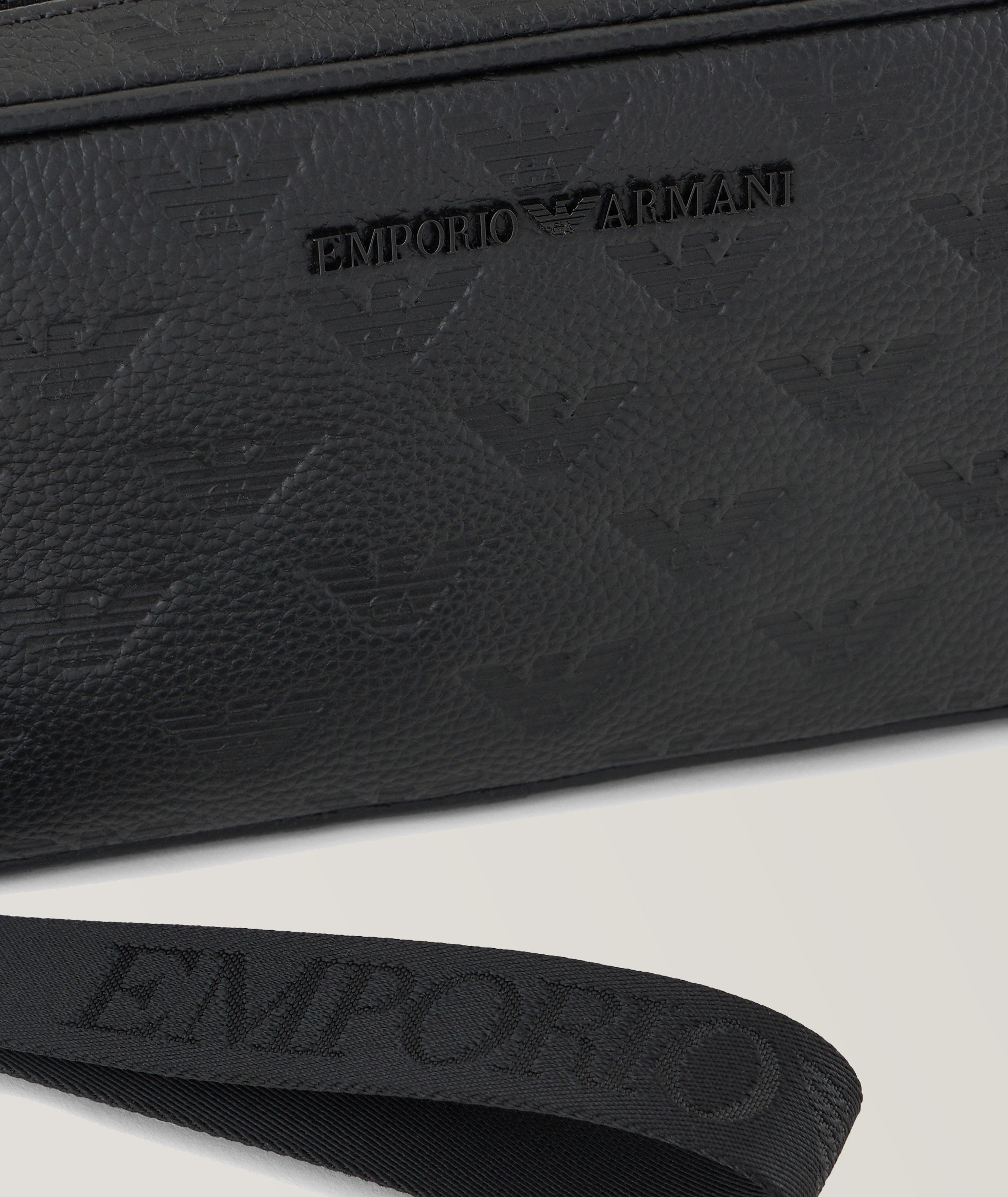 Tonal Embossed Eagle Toiletry Bag