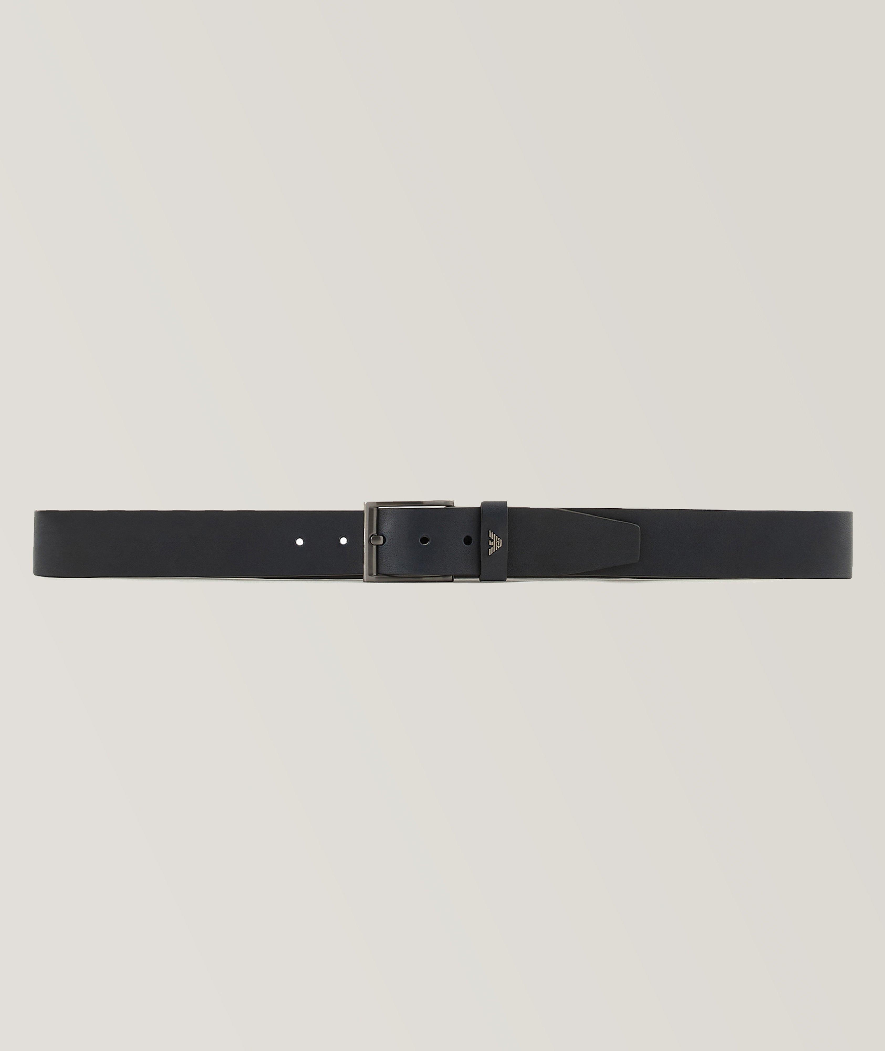 Engarved Logo Leather Pin-Buckle Belt image 1