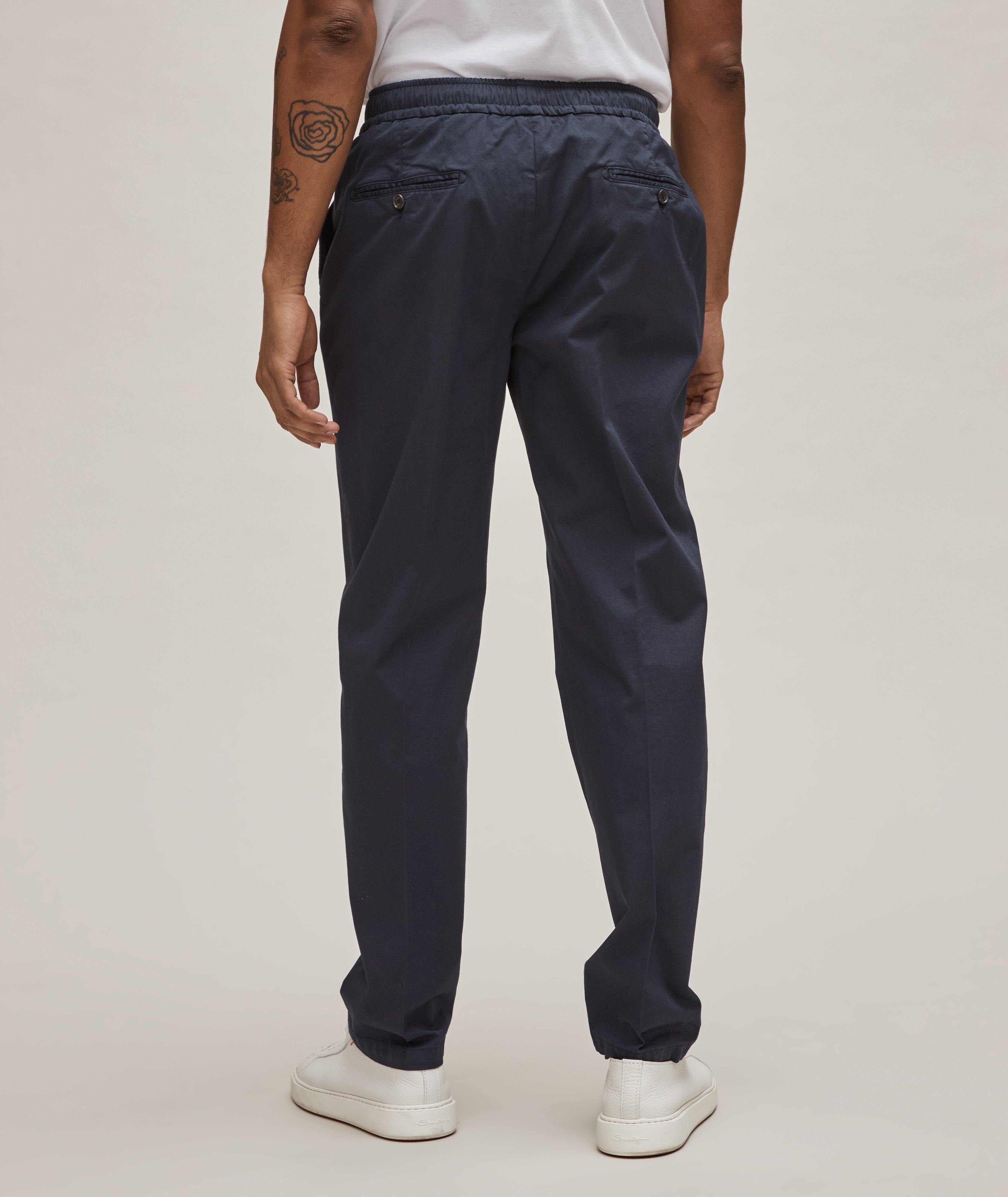 Stretch-Cotton Drawstring Trousers image 2