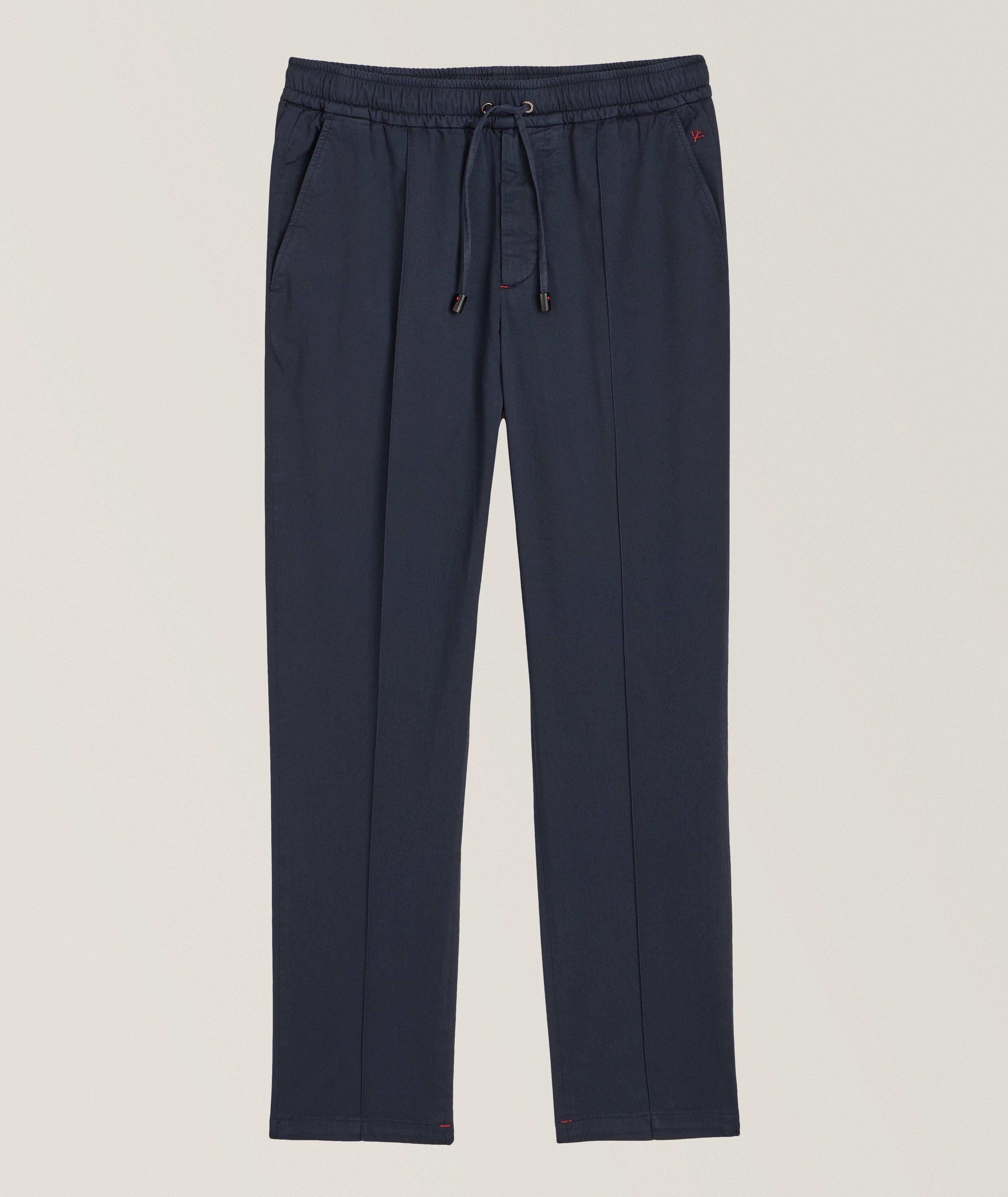 Isaia Stretch-Cotton Drawstring Trousers