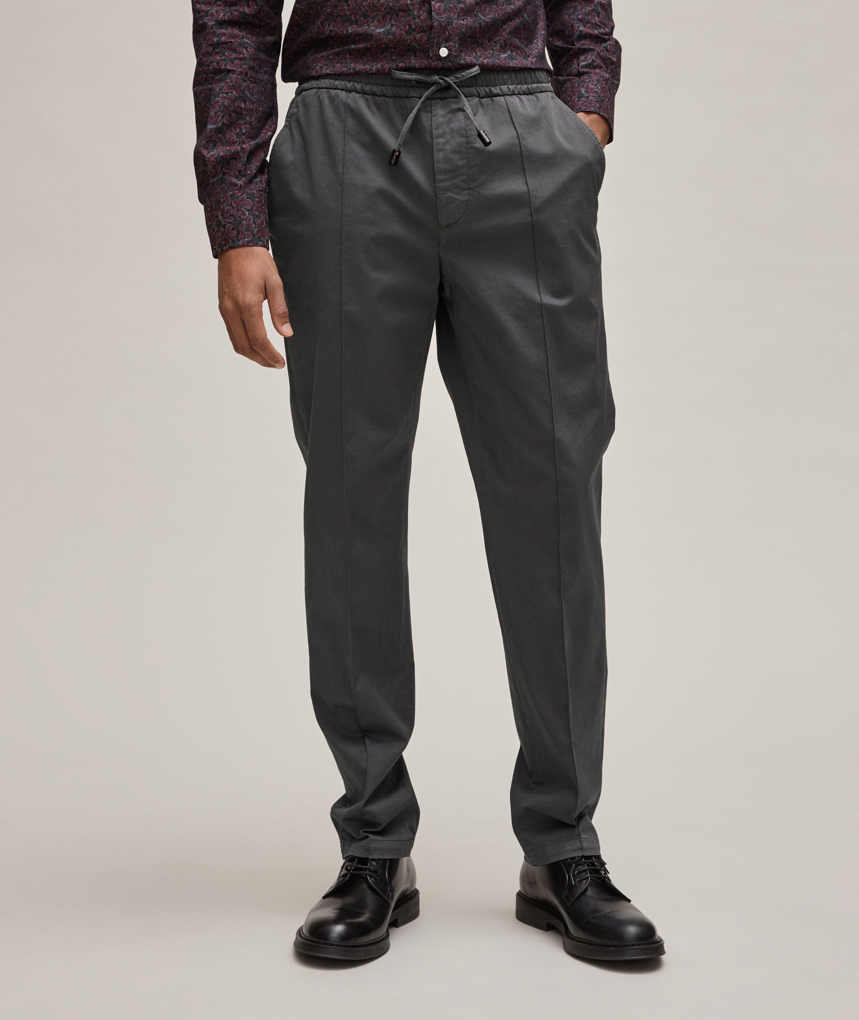 Pantalon en coton extensible à cordon image 1