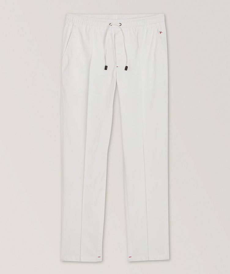 Stretch-Cotton Drawstring Trousers image 0