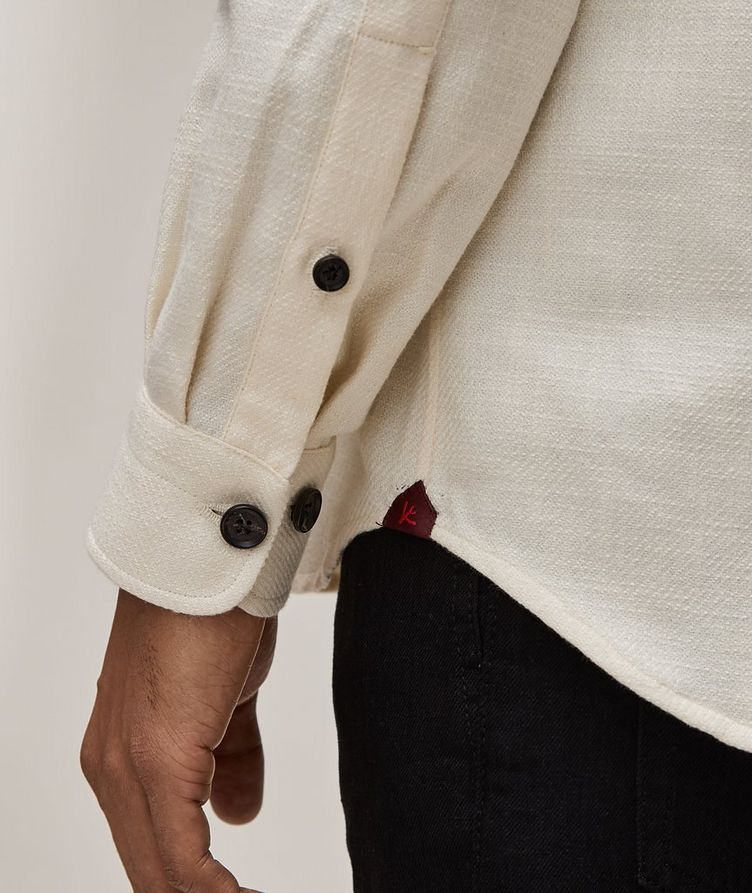 Textured Silk, Cotton & Cashmere Overshirt  image 4