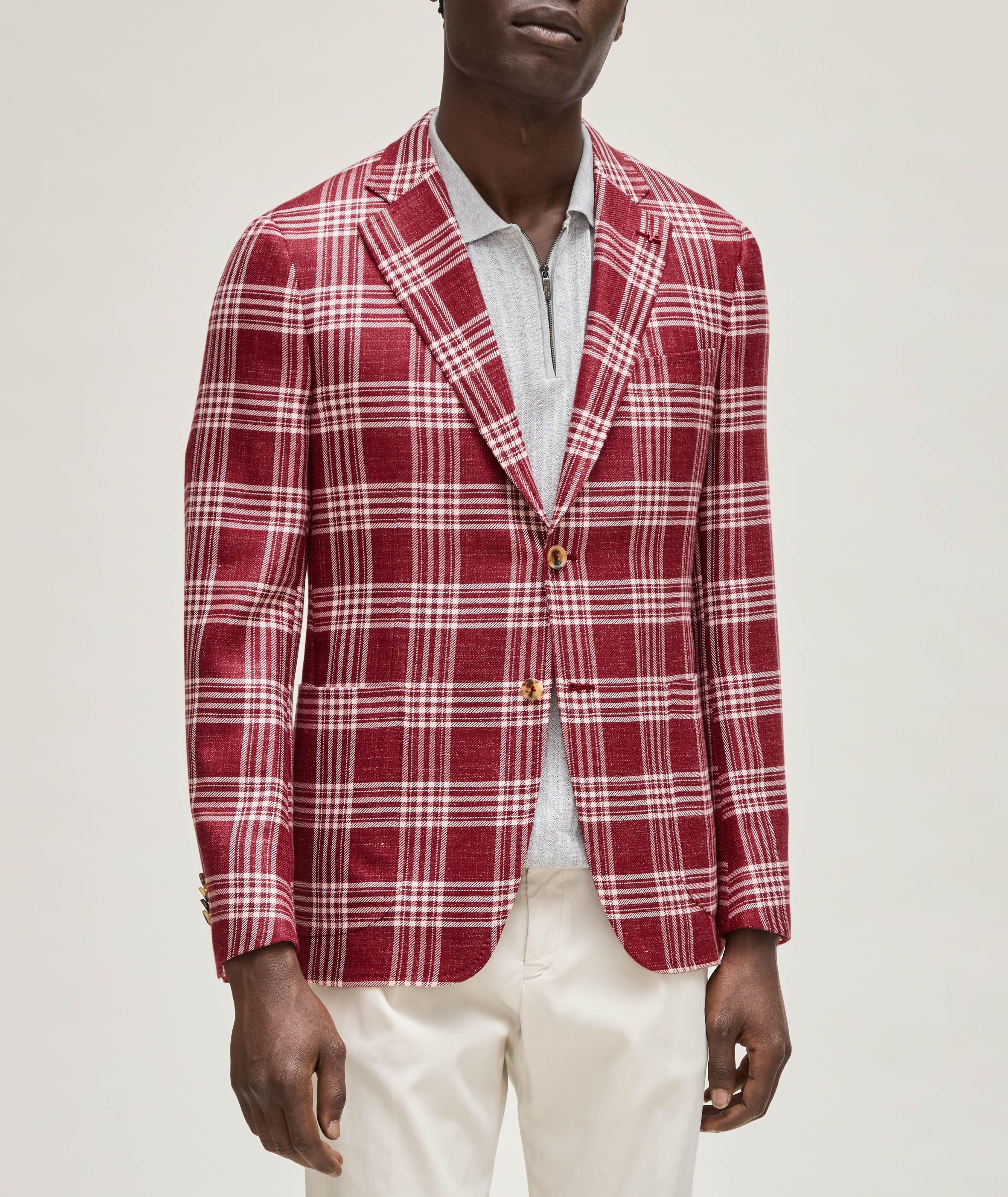 Capri Plaid Cashmere, Silk & Linen Sport Jacket image 1