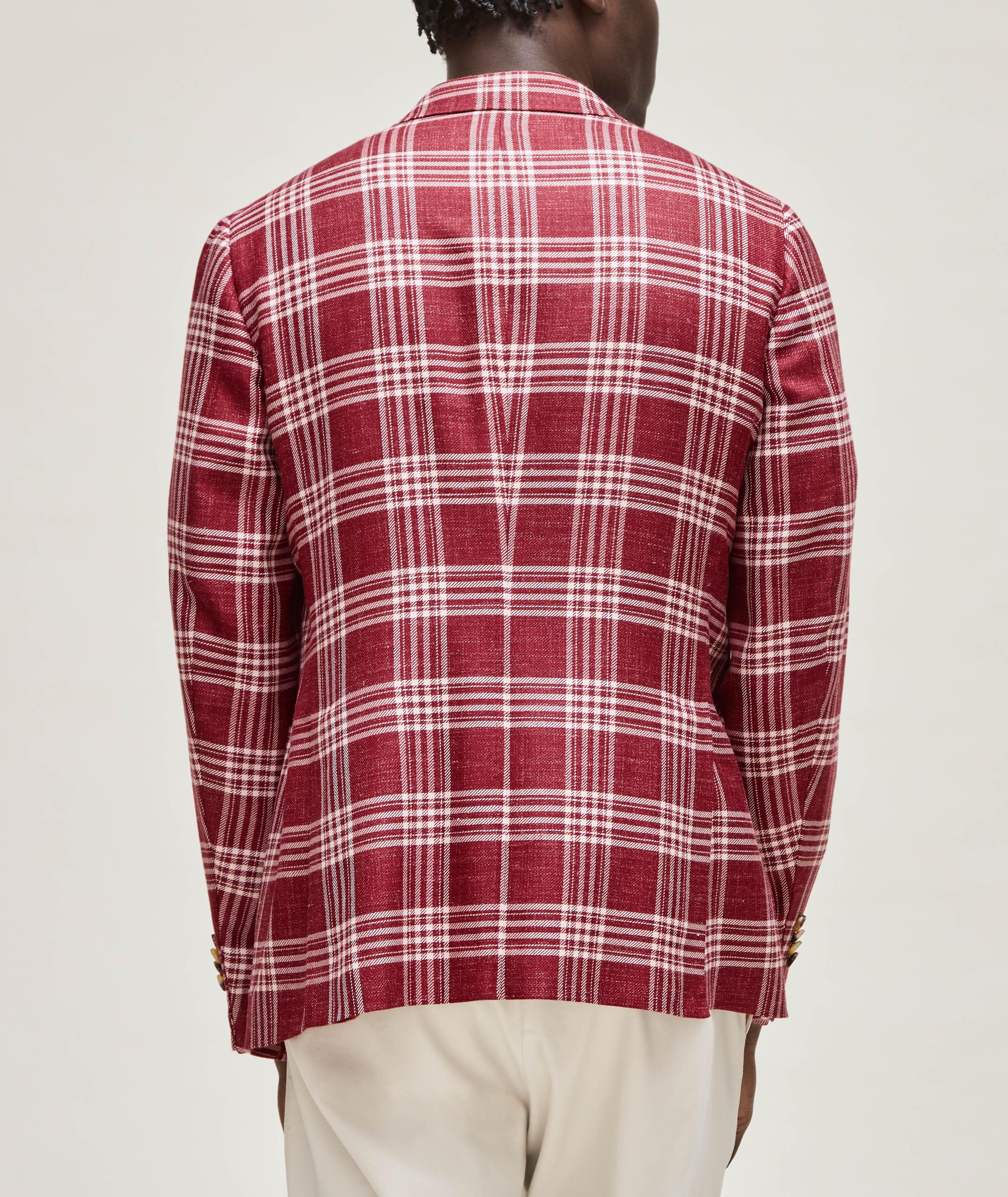 Capri Plaid Cashmere, Silk & Linen Sport Jacket image 2