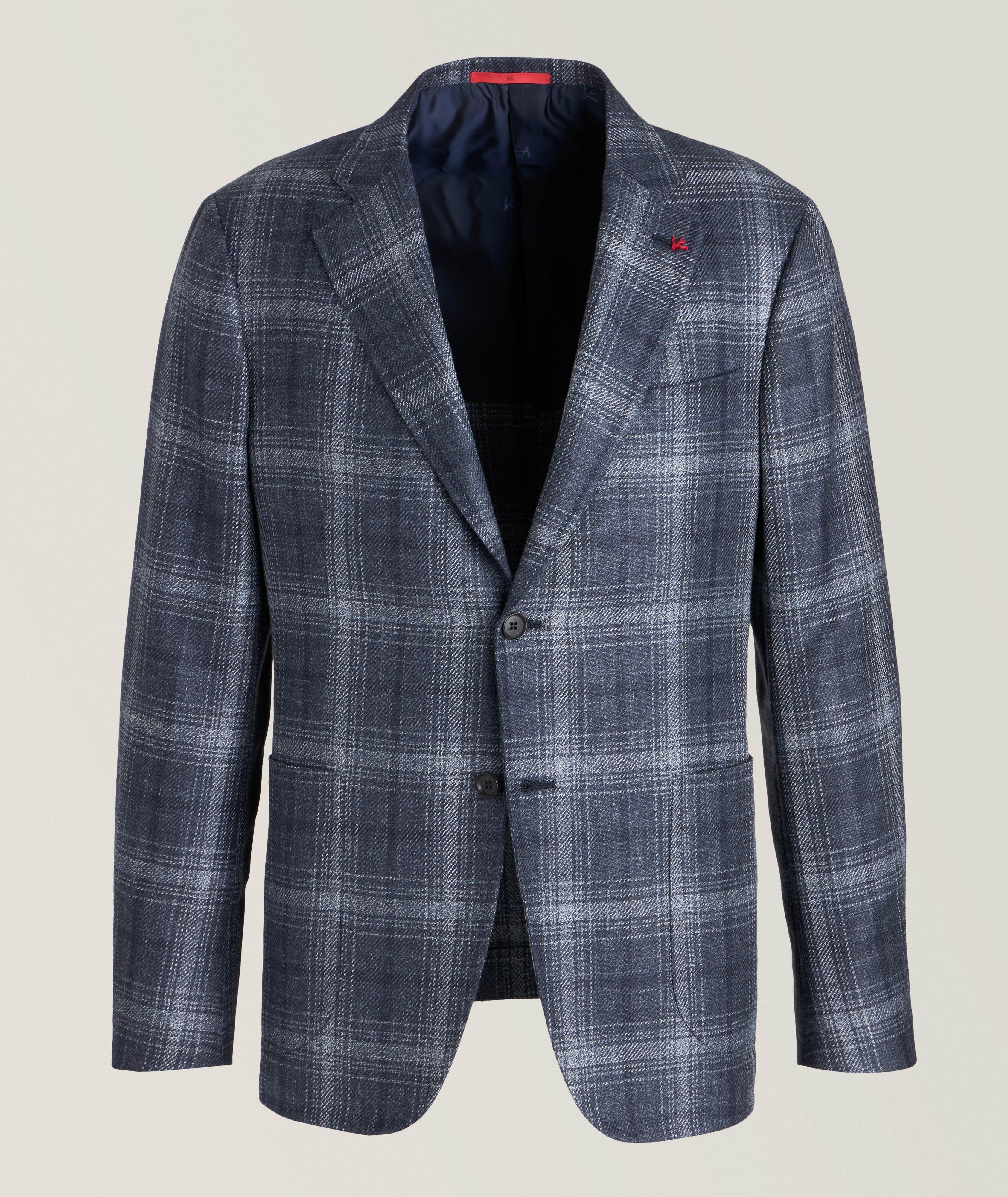 Capri Plaid Wool, Silk & Linen Sport Jacket image 0