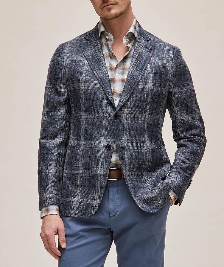 Capri Plaid Wool, Silk & Linen Sport Jacket image 1