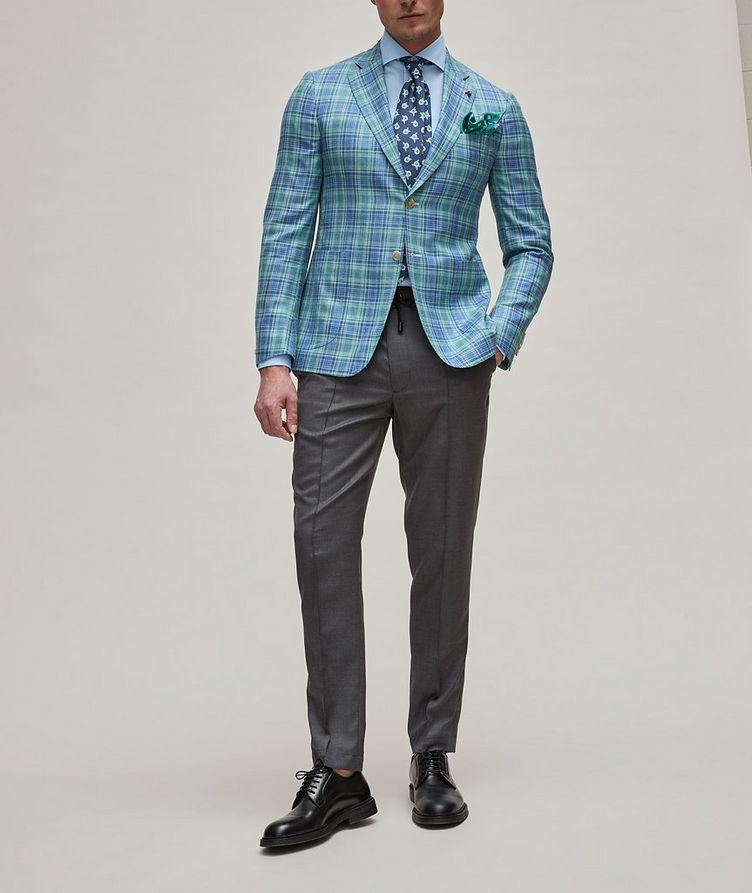 Capri Plaid Wool, Silk & Linen Sport Jacket image 3