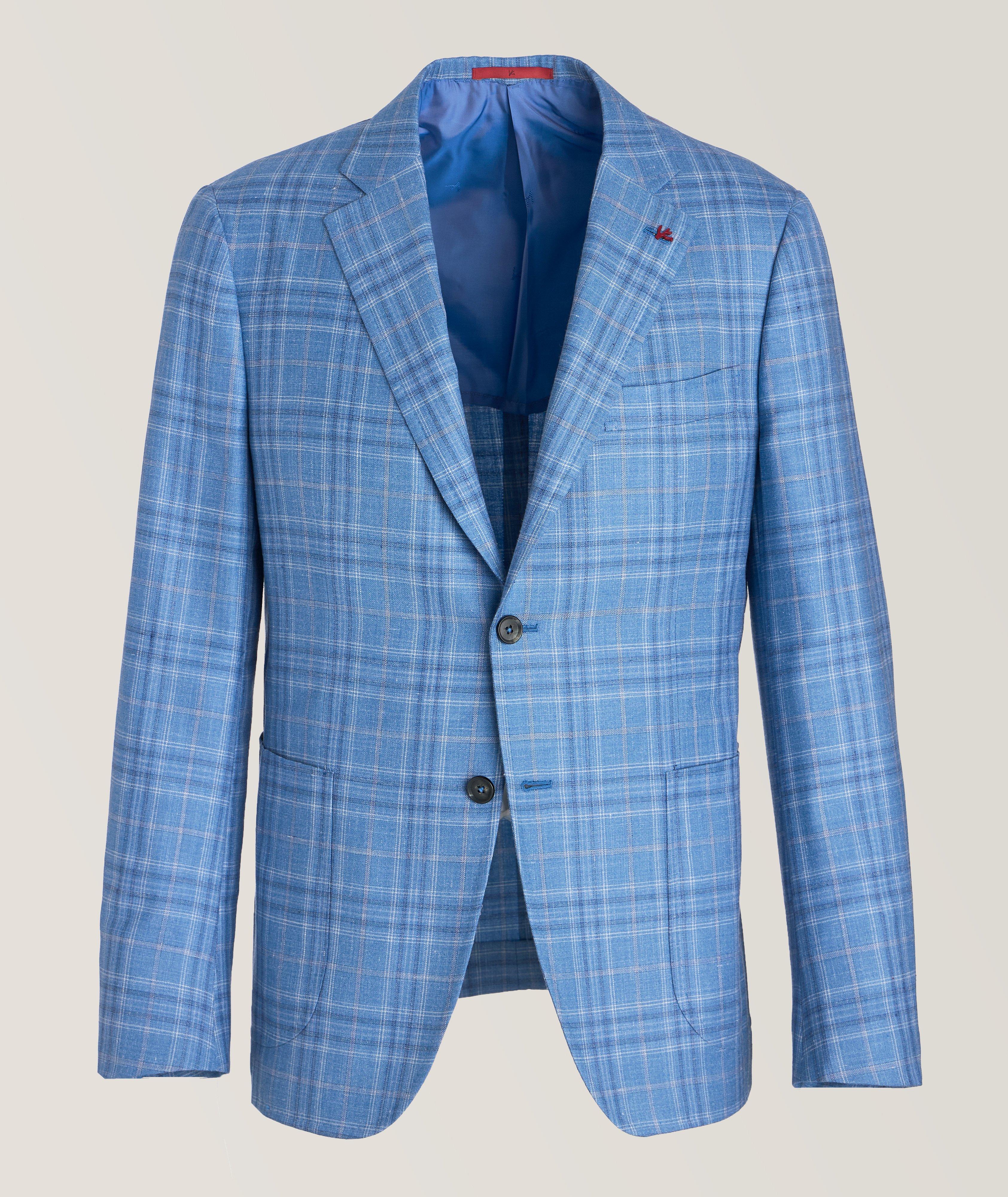 Capri Plaid Wool-Blend Sport Jacket