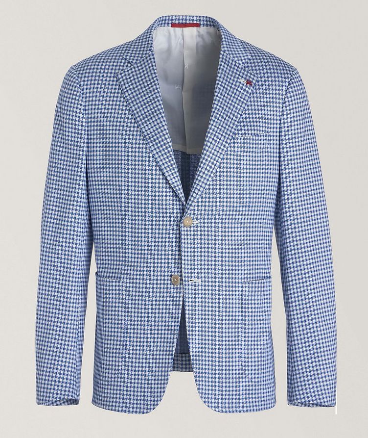 Capri Gingham Silk-Cotton Sport Jacket image 0