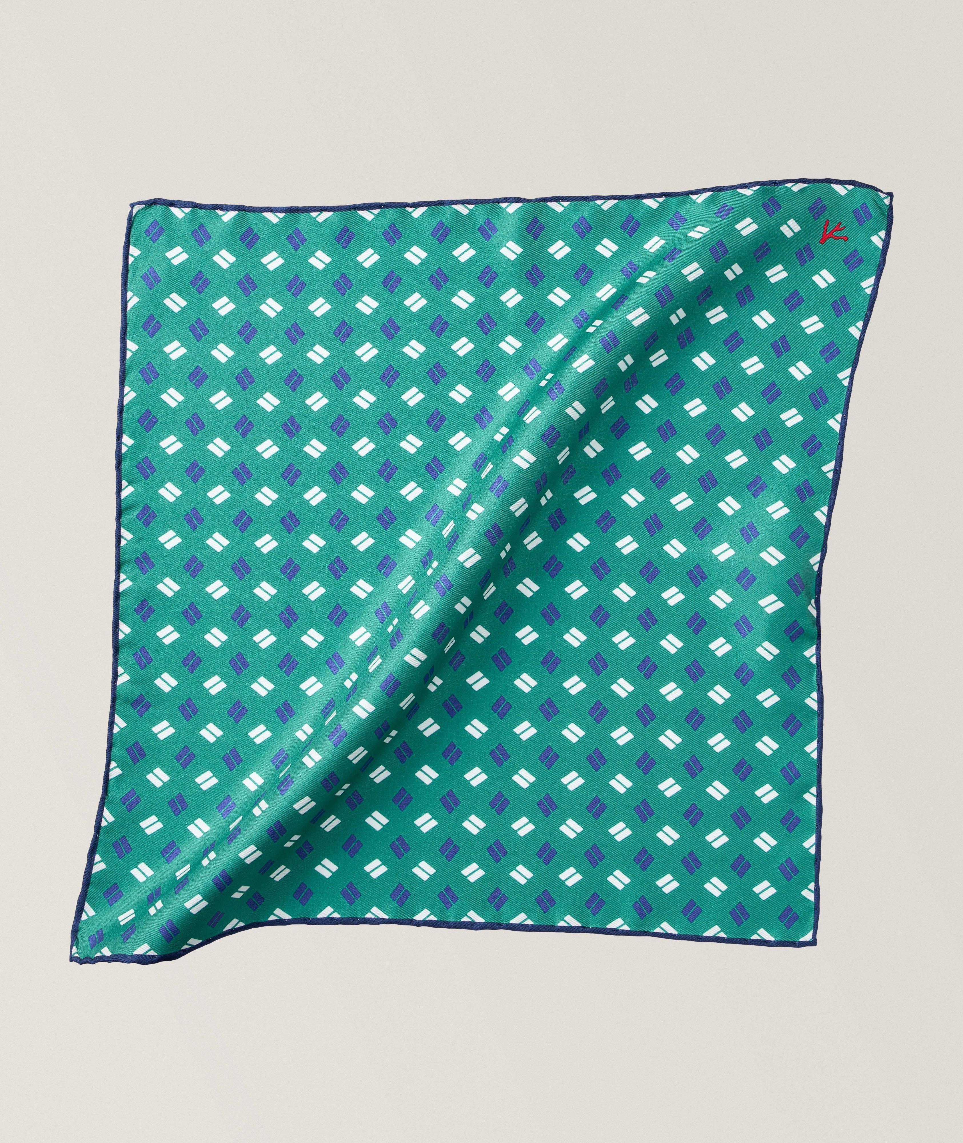 Geometric Silk Pocket Square image 0