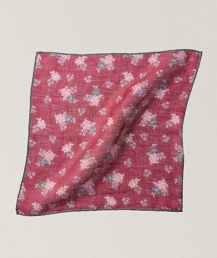 Floral Linen Pocket Square image 0