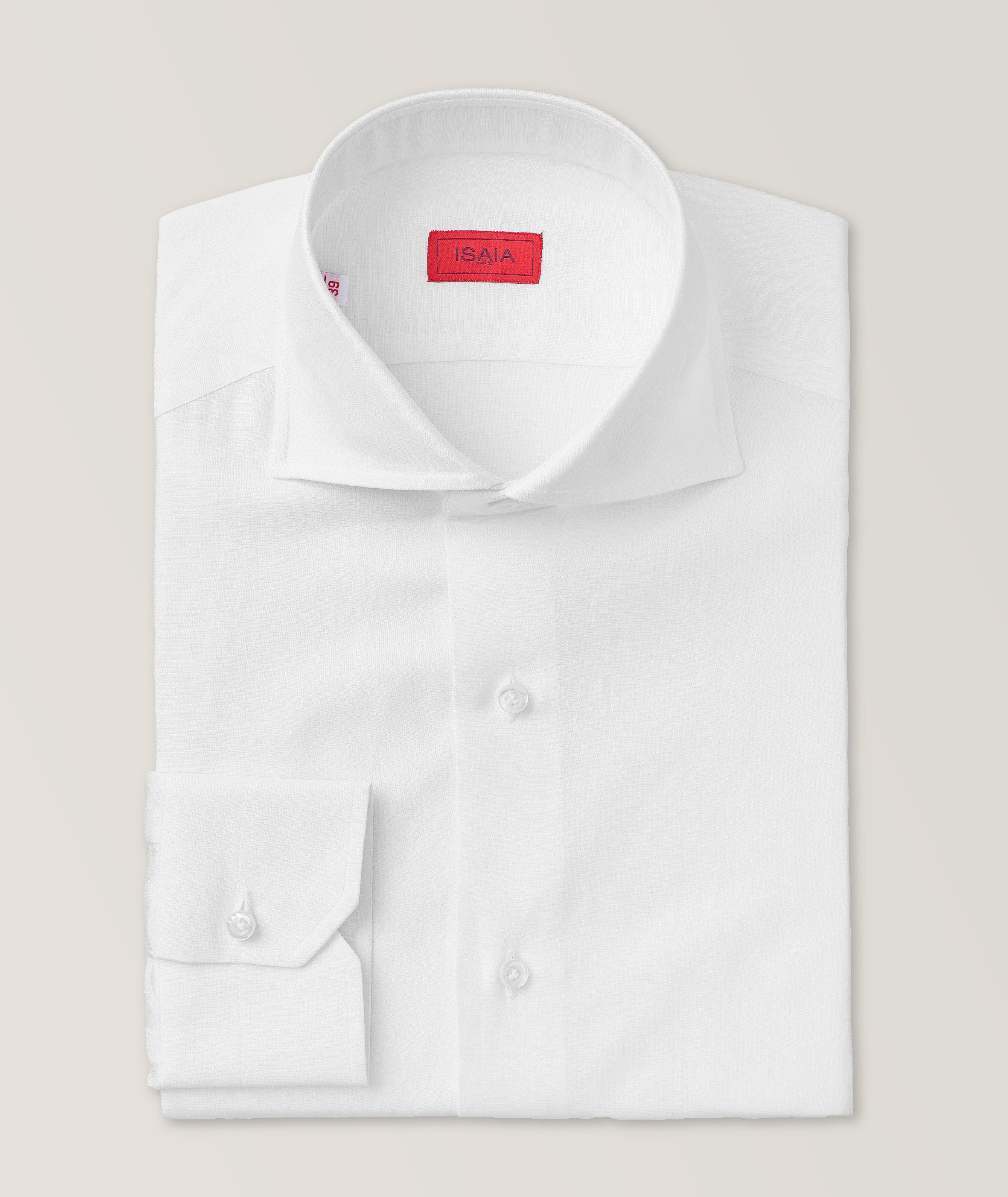Solid Cotton-LinenDress Shirt image 0