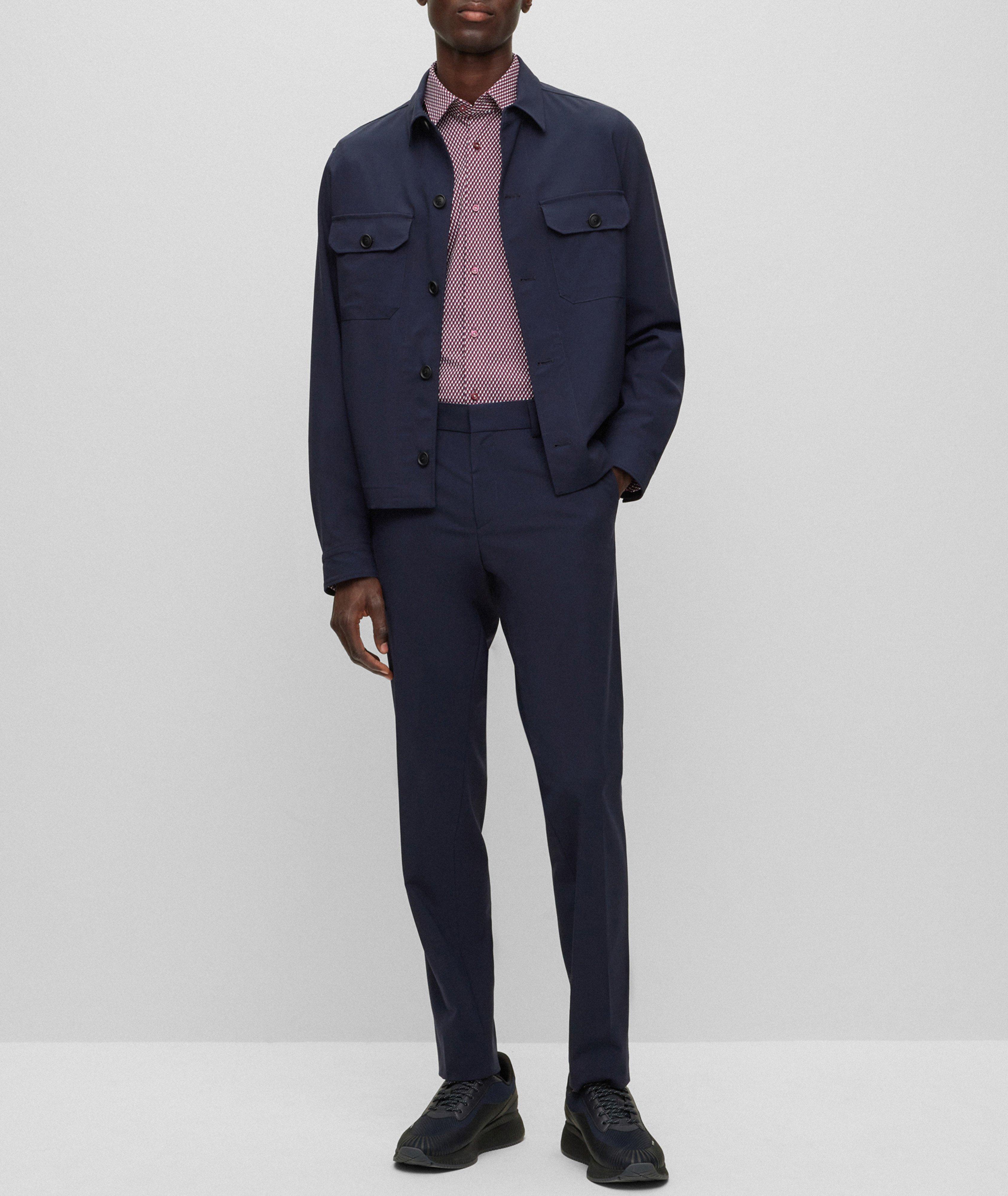 Slim Fit Performance-Stretch Dress Shirt image 8