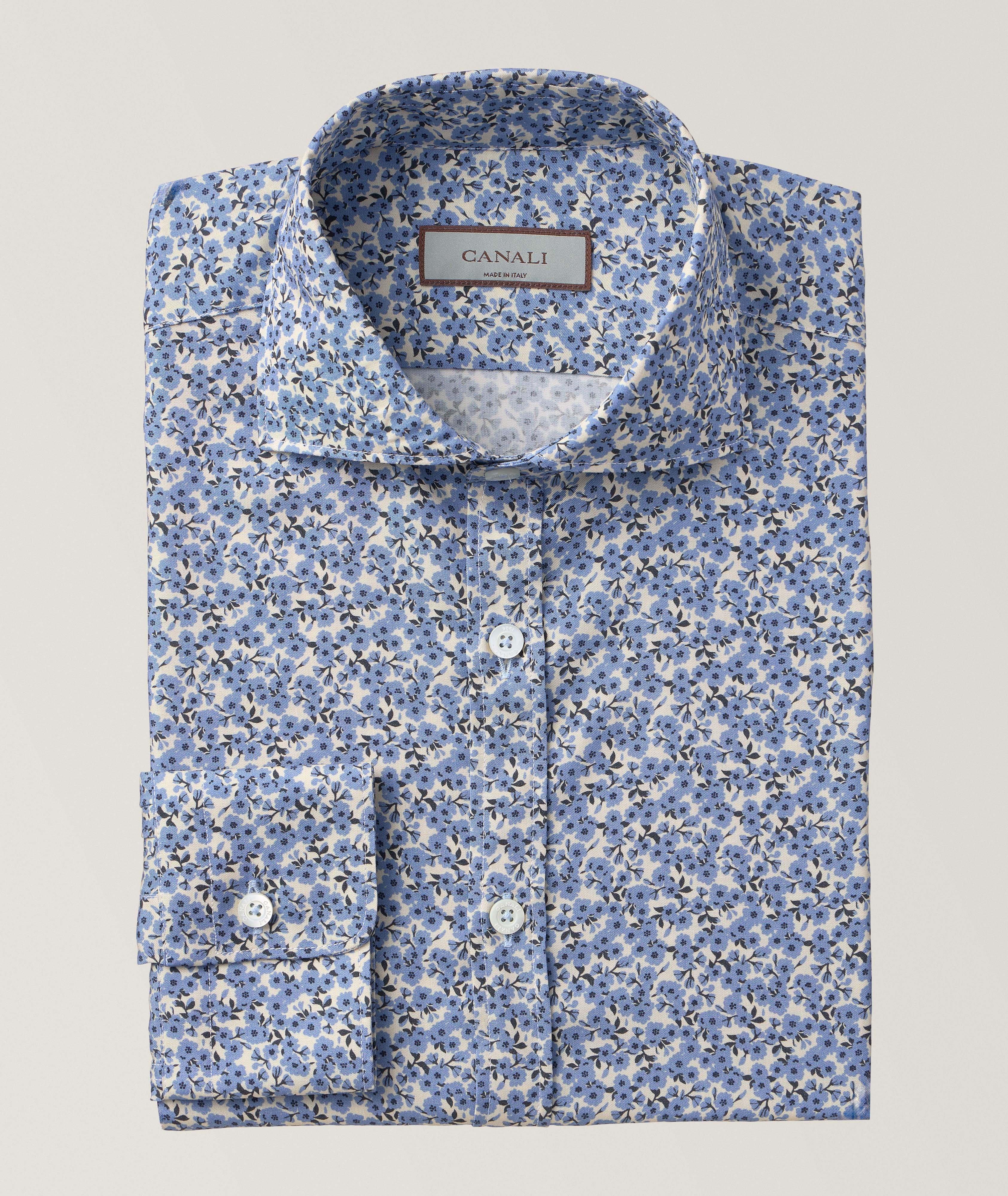Canali Floral Lyocell Sport Shirt
