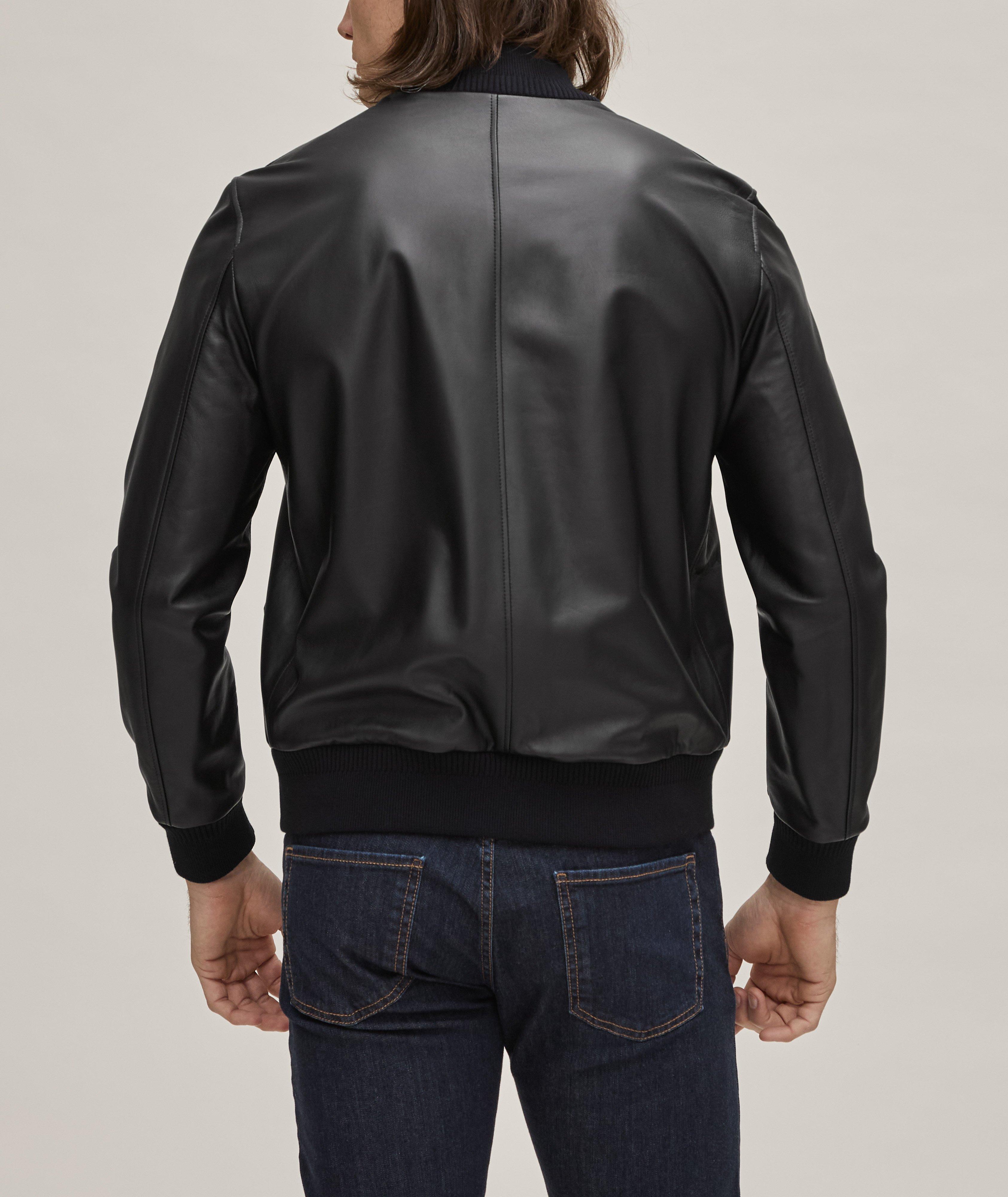 Reversible Leather Bomber image 3