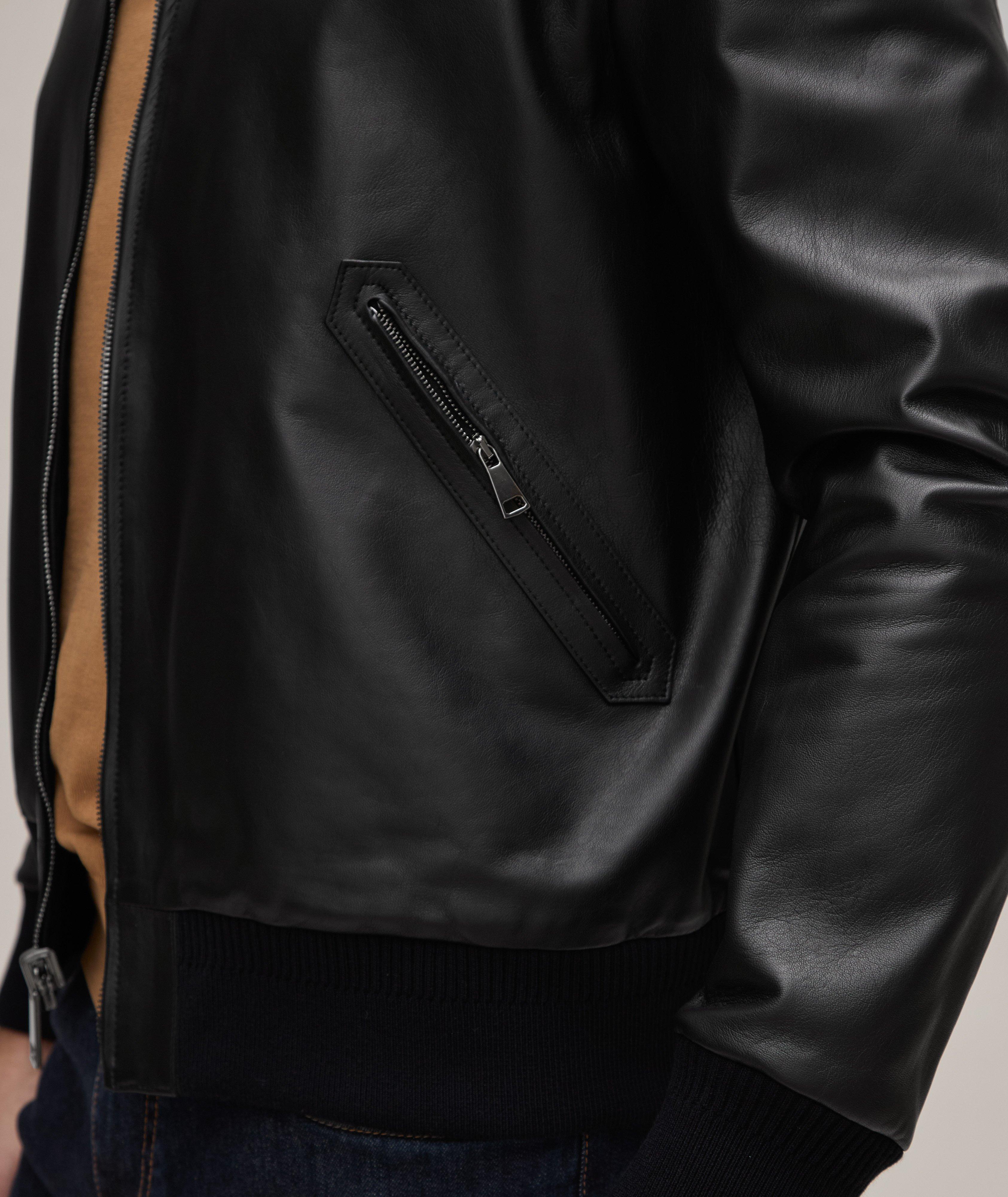 Reversible Leather Bomber image 4