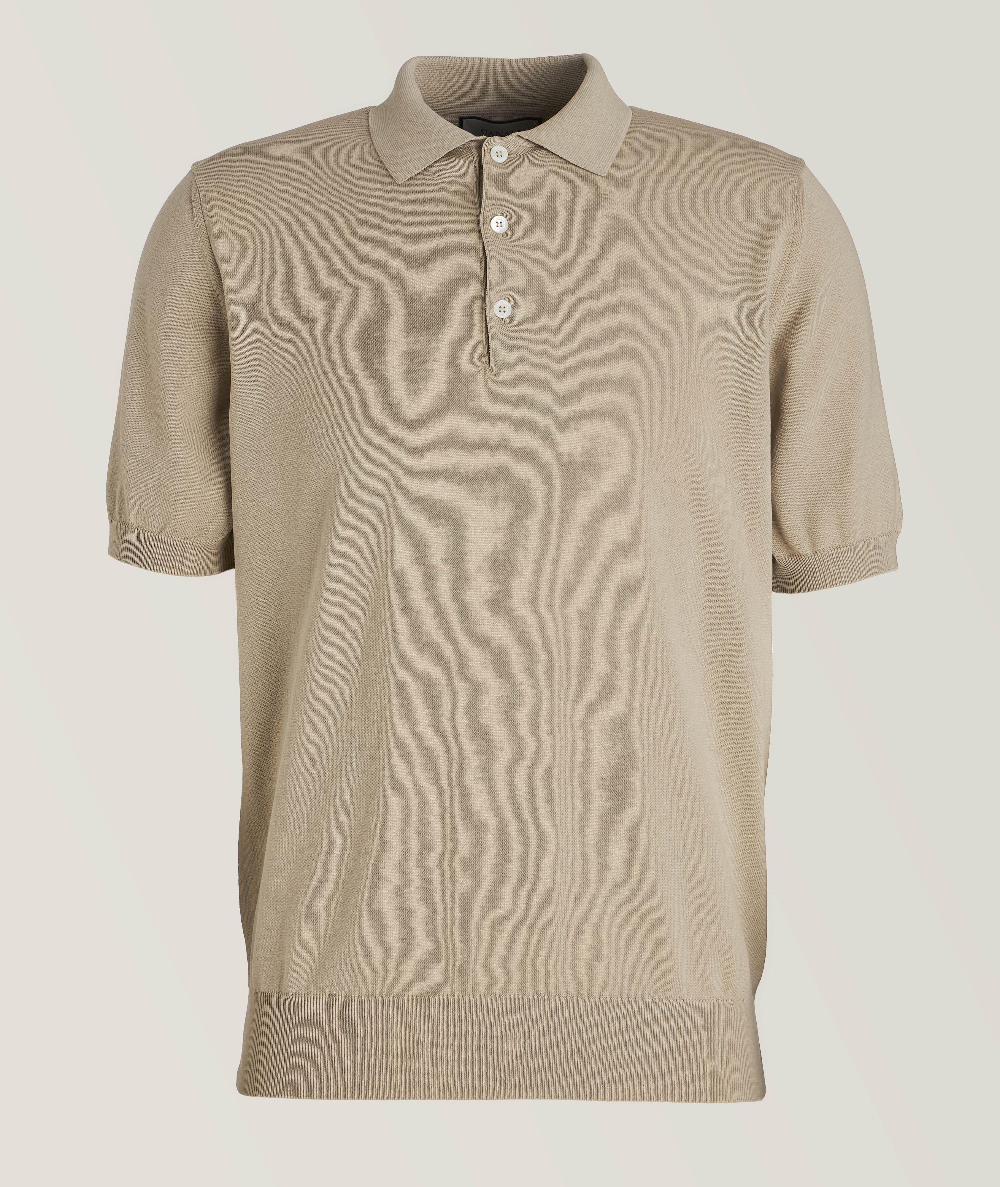 Solid Cotton Knit Polo image 0