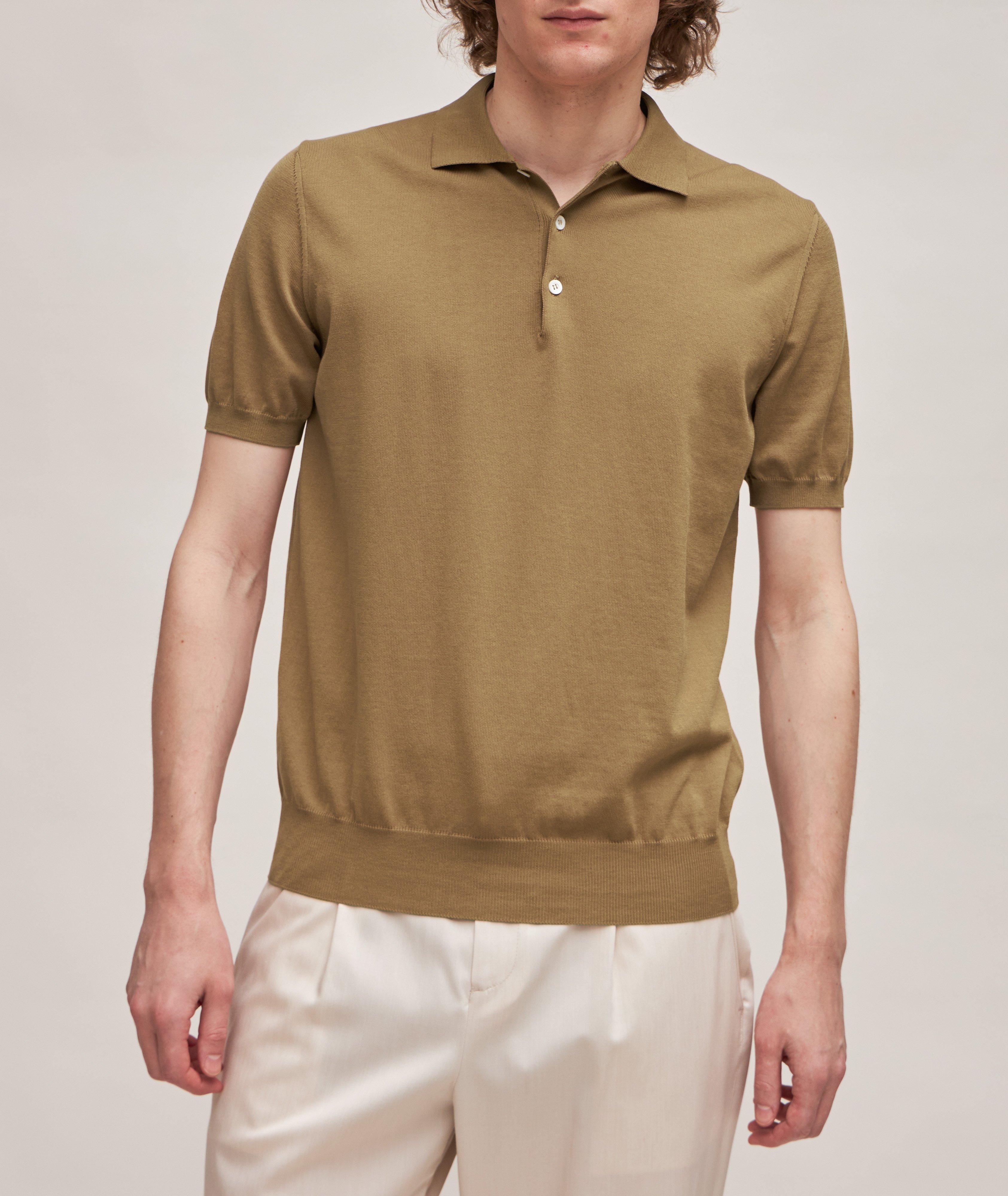 Solid Cotton Knit Polo image 1