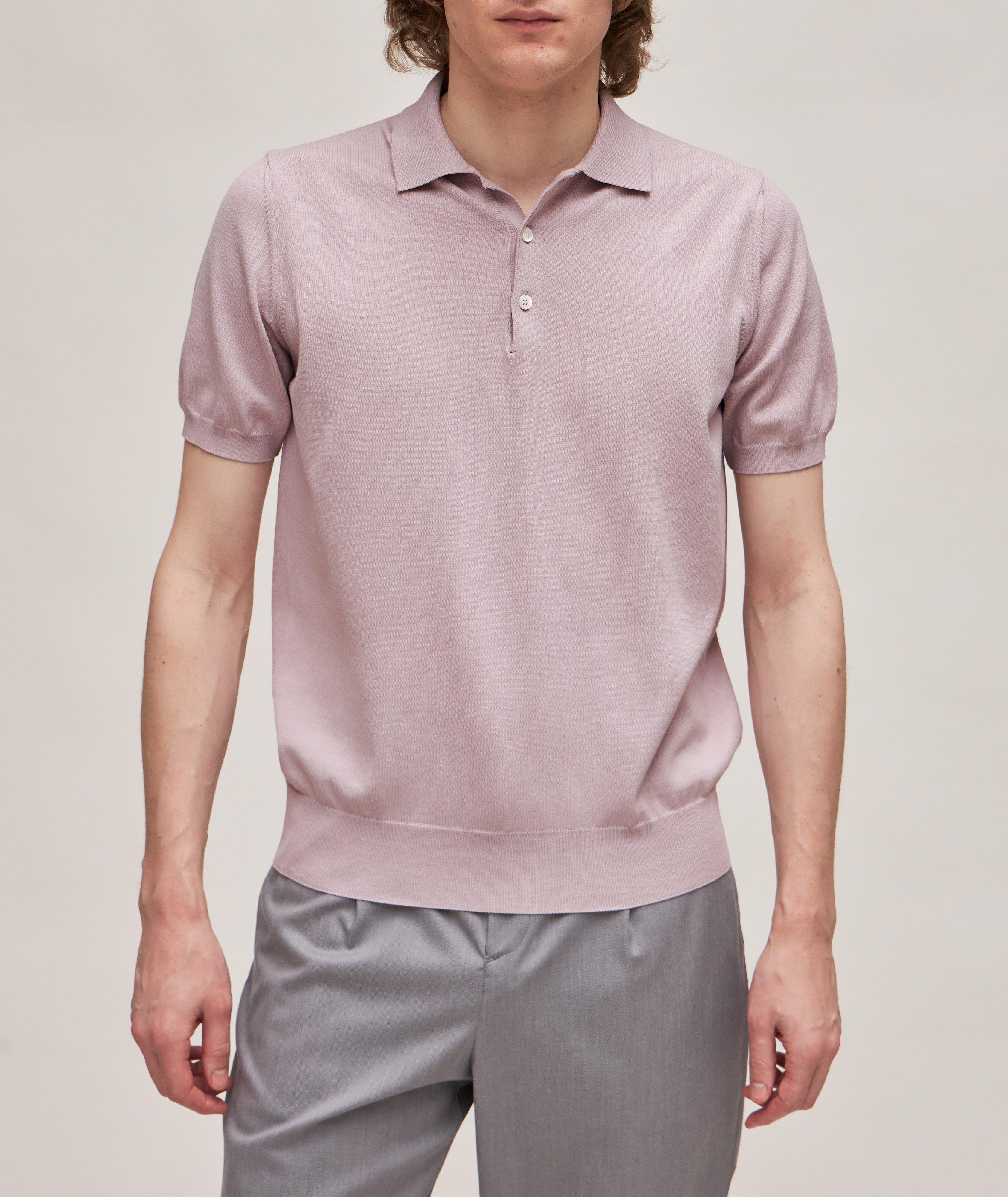 Solid Cotton Knit Polo image 1