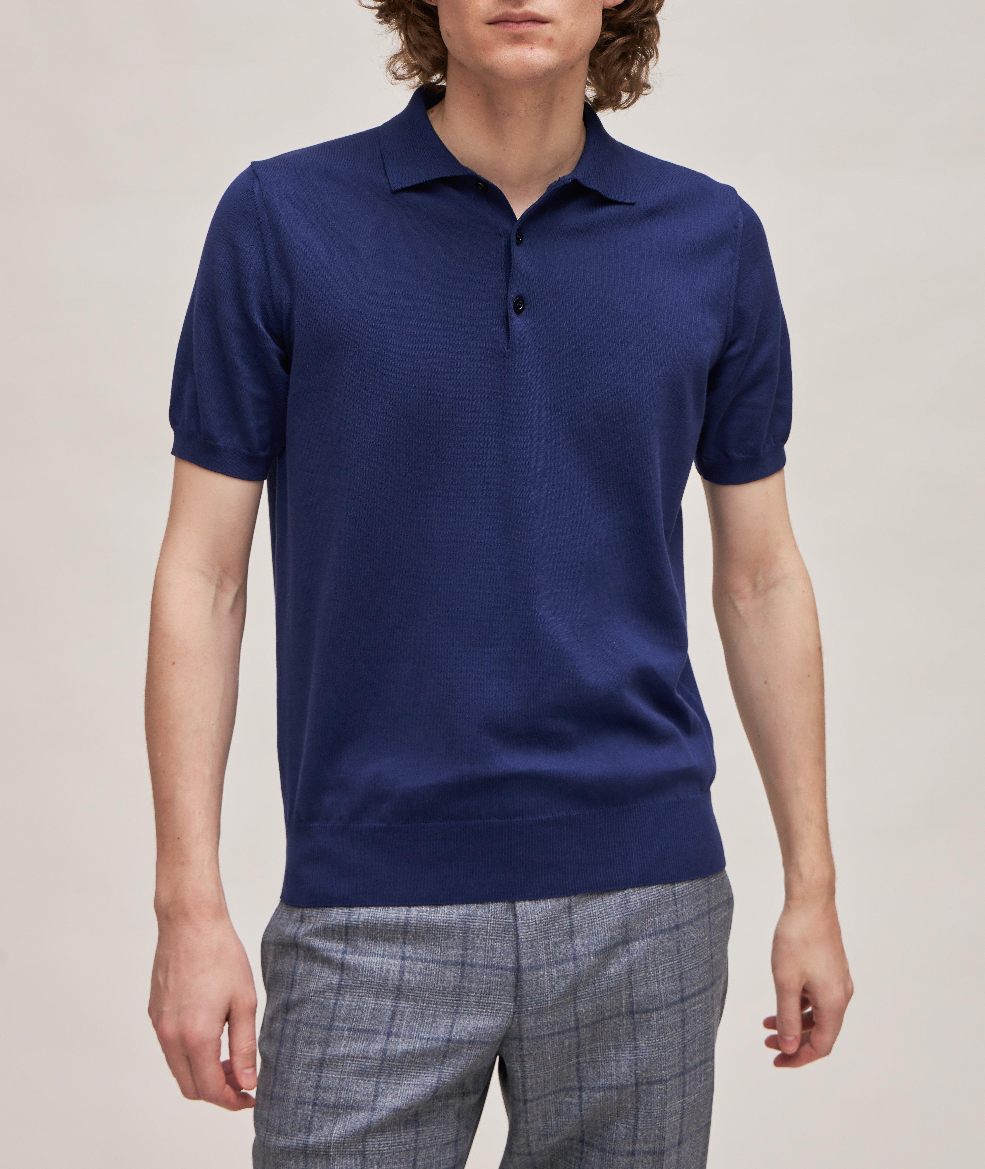 Solid Cotton Knit Polo image 1