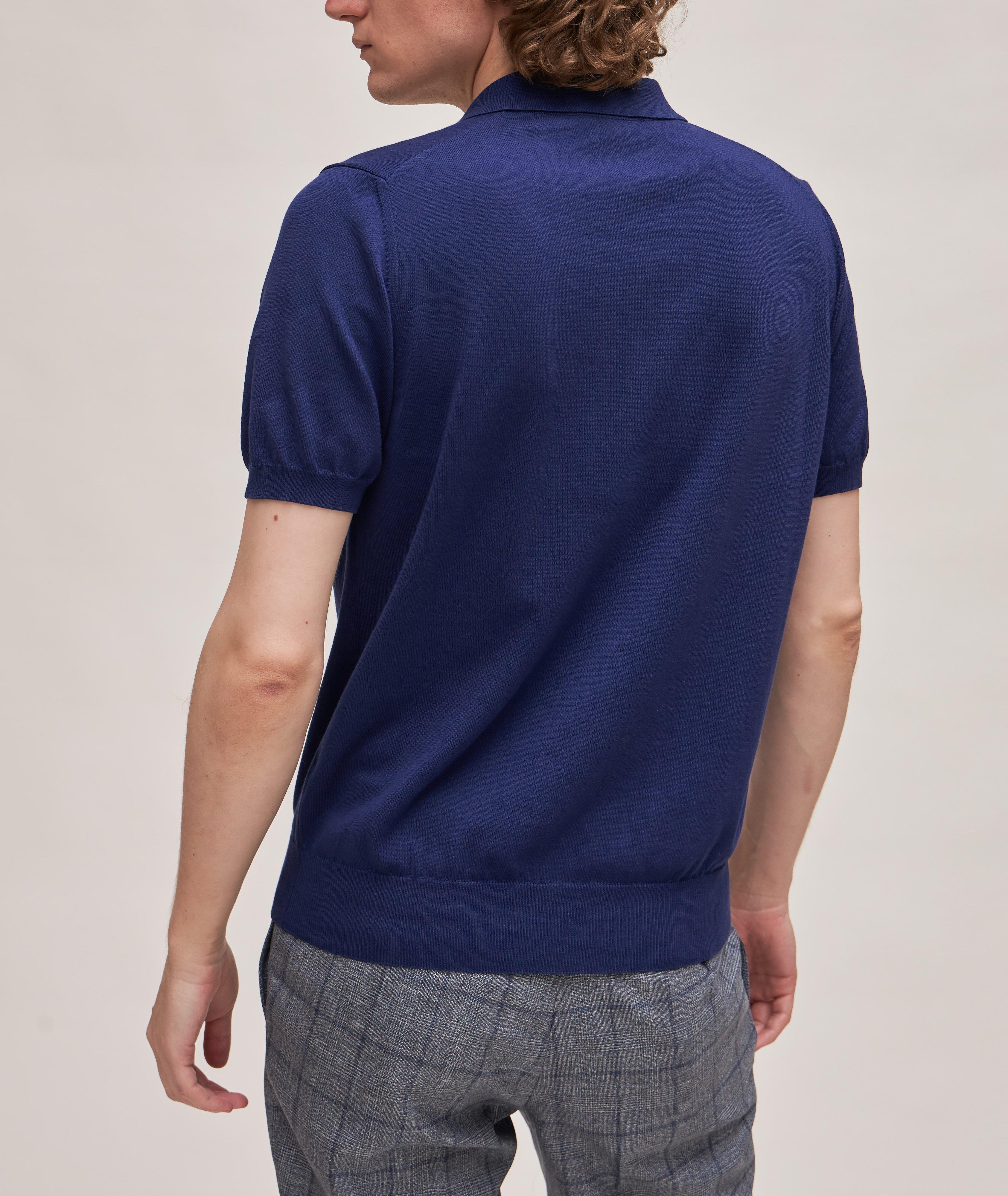 Solid Cotton Knit Polo image 2