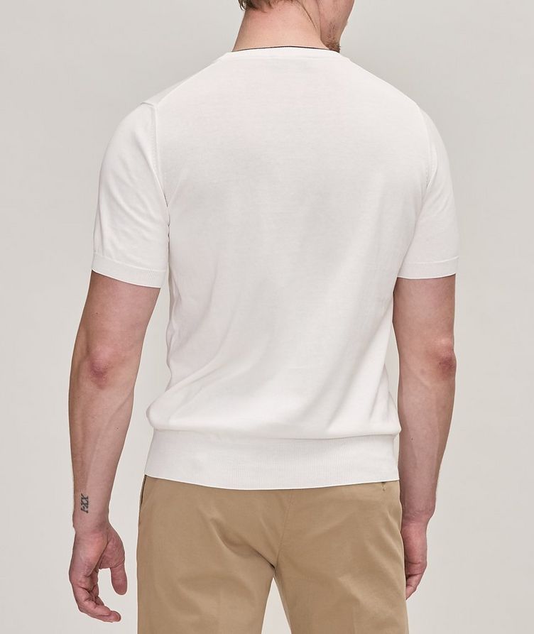 Contrast Tipped Cotton T-Shirt image 2