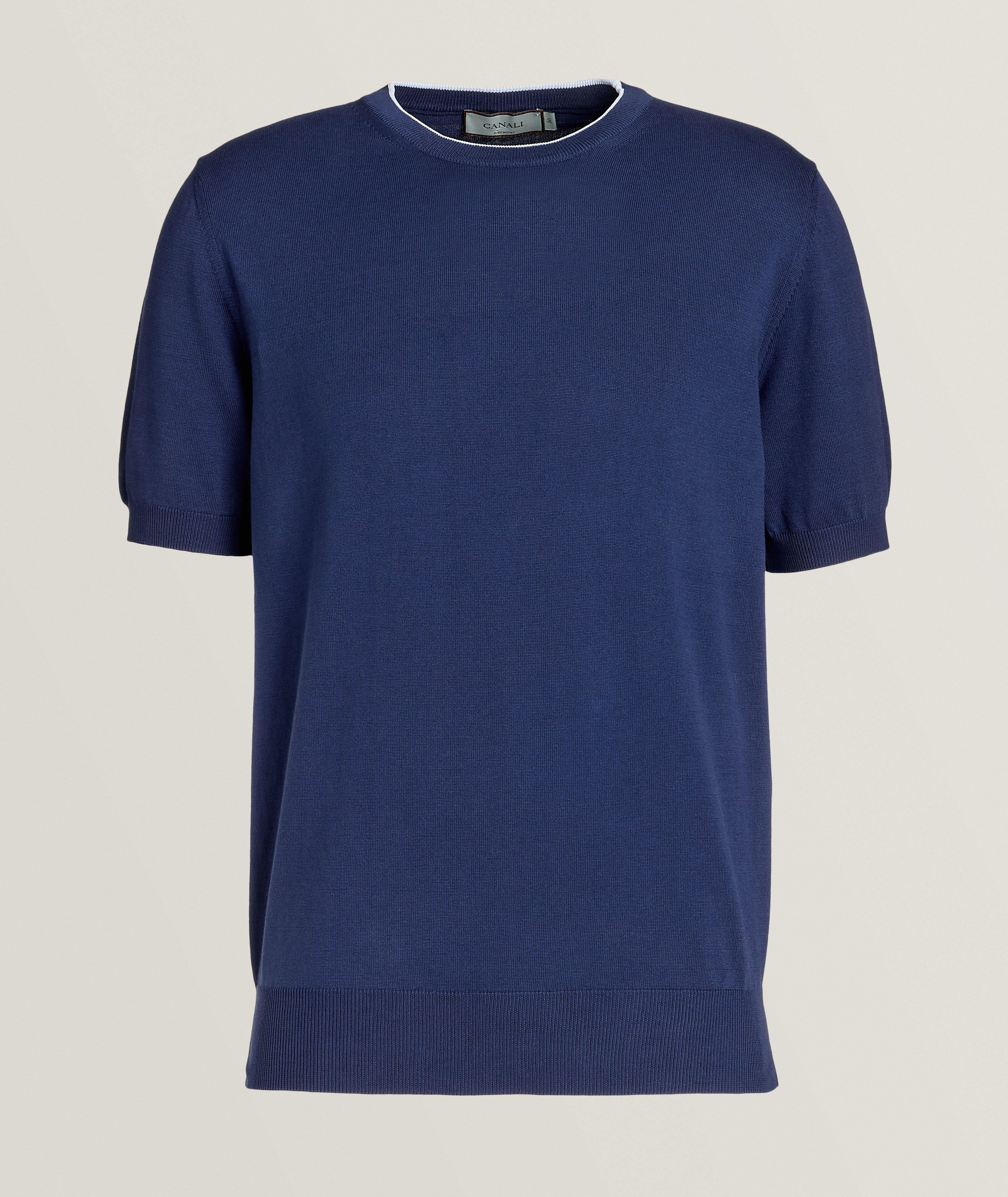 Contrast Tipped Cotton T-Shirt