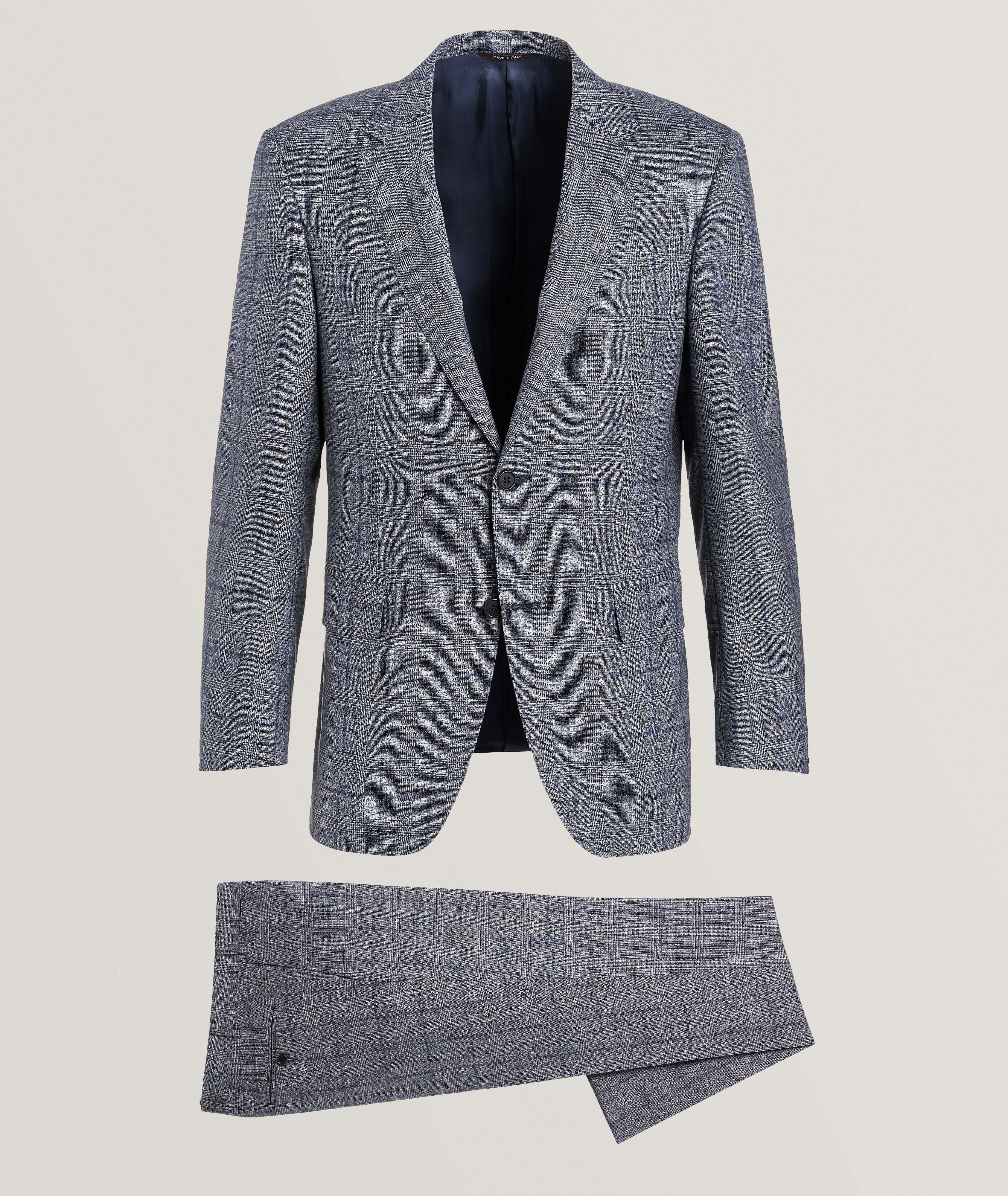 Check Wool, Silk & Linen Travel Suit