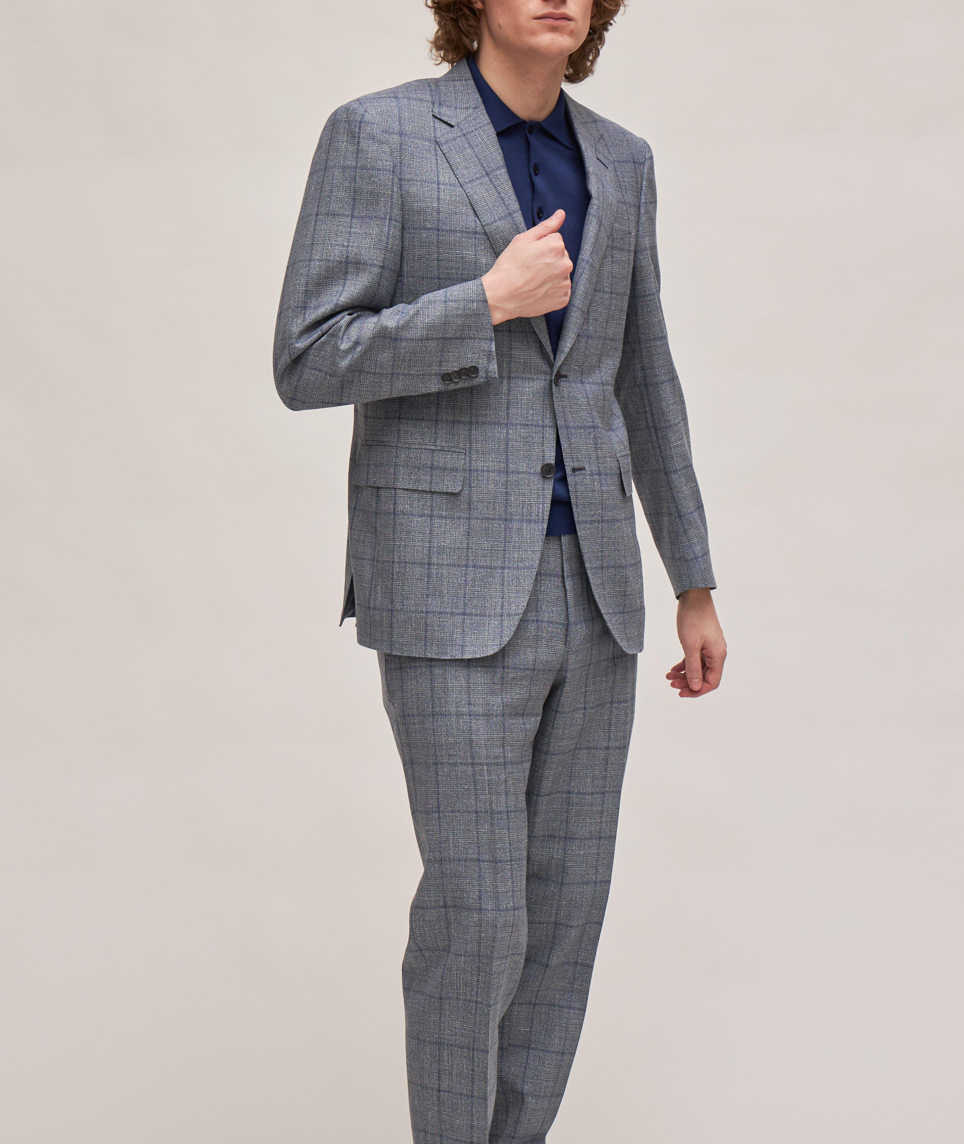 Check Wool, Silk & Linen Travel Suit