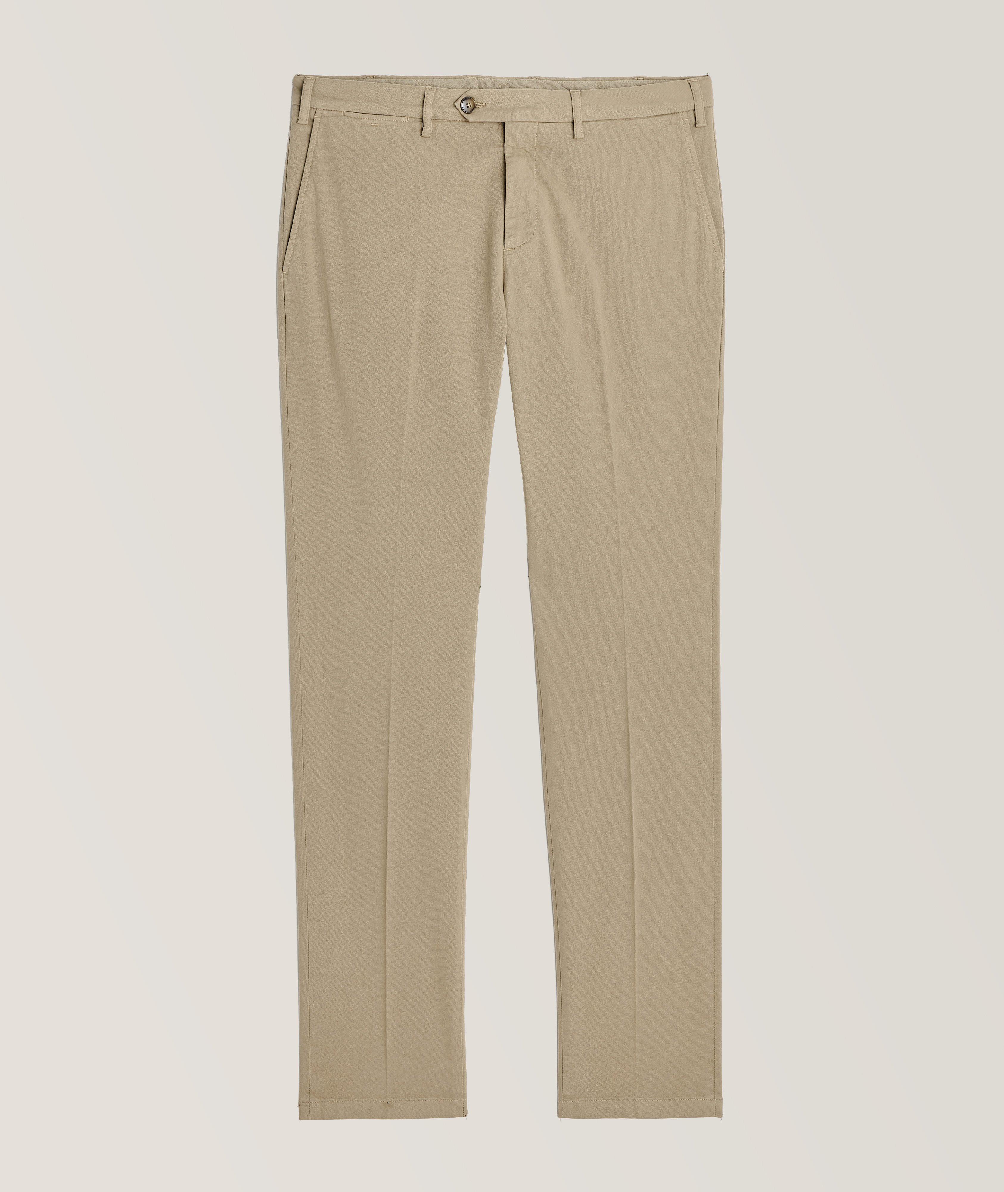 Canali Micro Twill Stretch-Cotton Pants | Pants | Harry Rosen