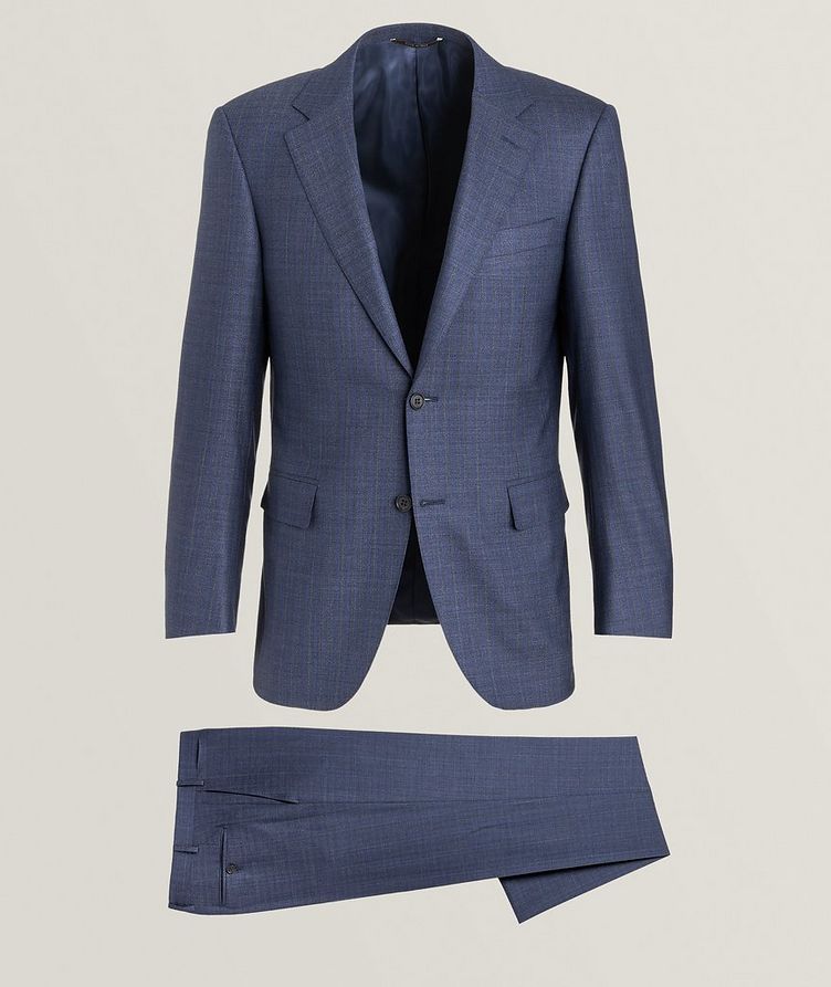 Regular-Fit Checkered Stretch-Wool Suit  image 0