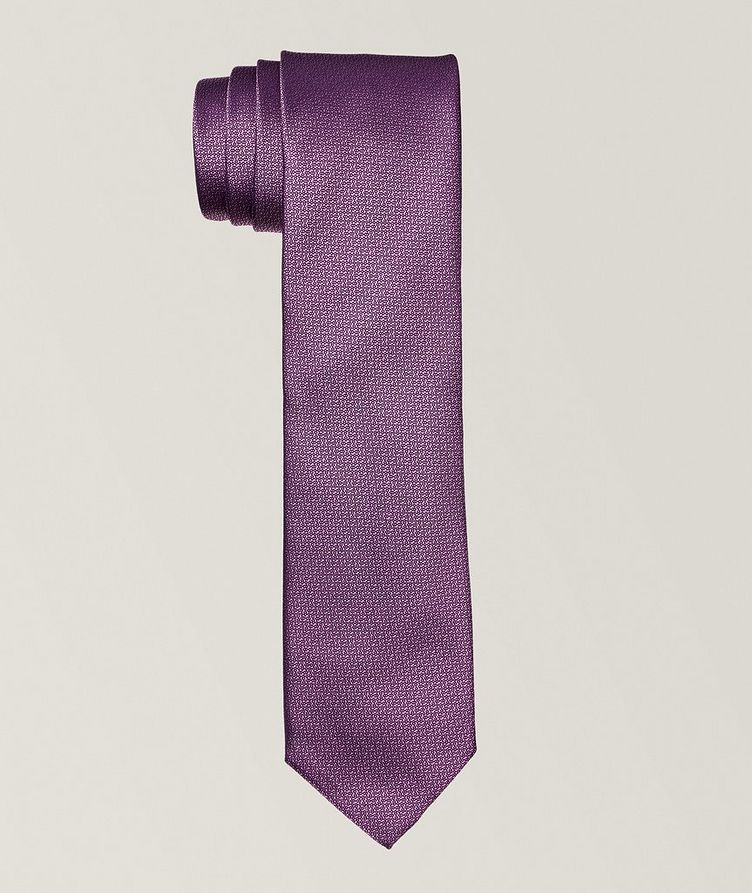 Cravate en soie à petit motif répété image 0