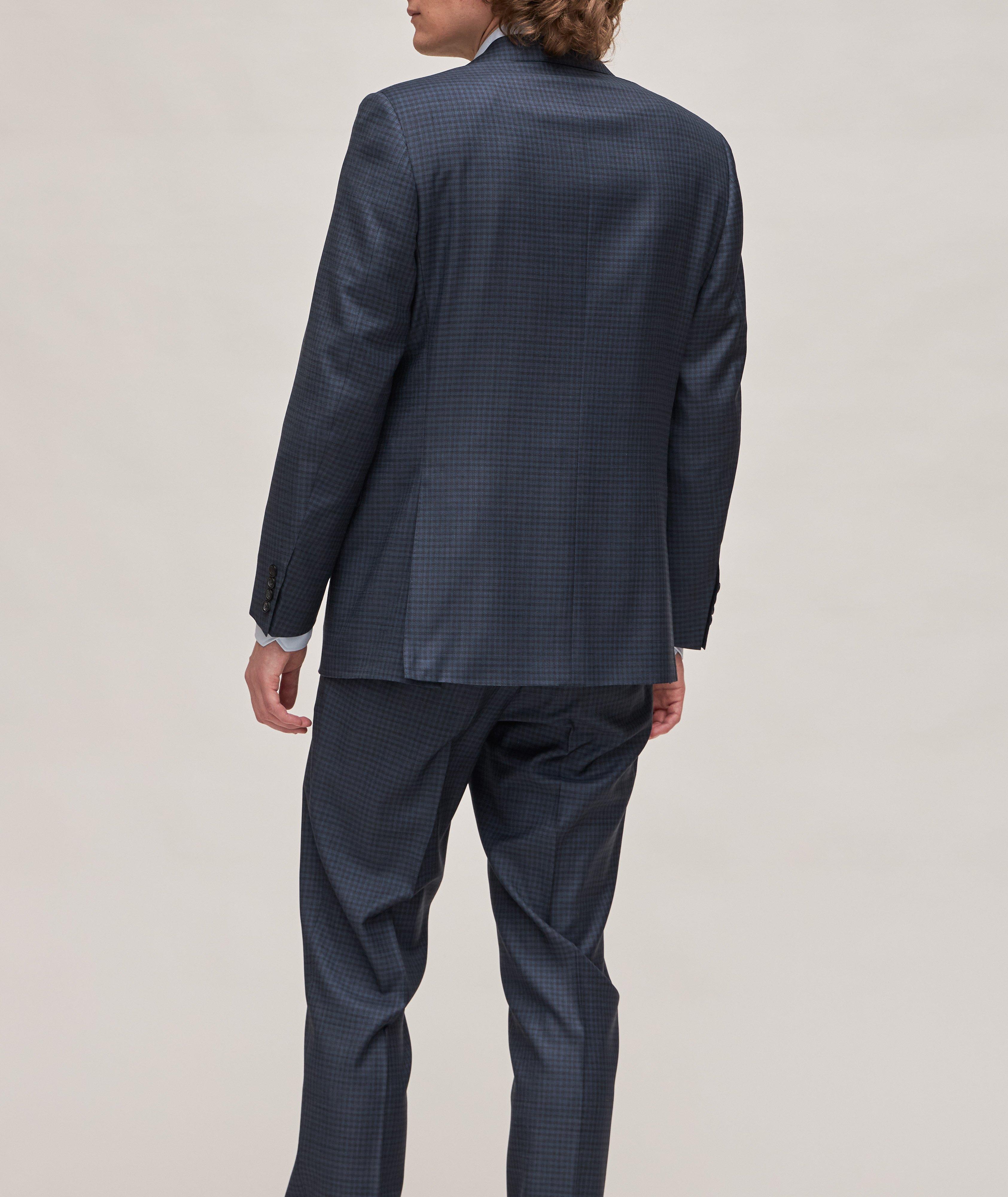 Regular-Fit Gingham Wool Suit