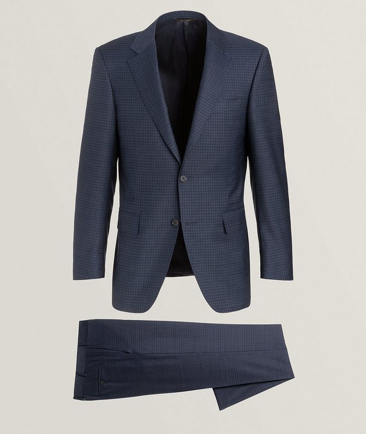 Regular-Fit Gingham Wool Suit  image 0