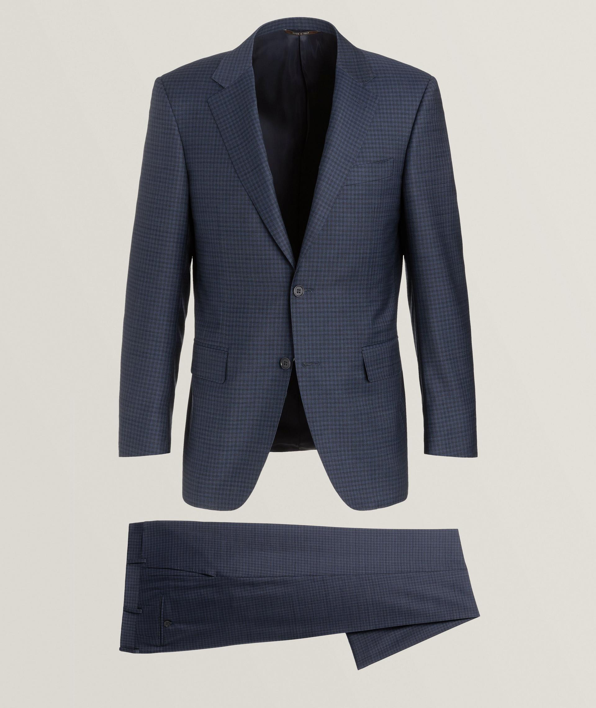 Regular-Fit Gingham Wool Suit  image 0