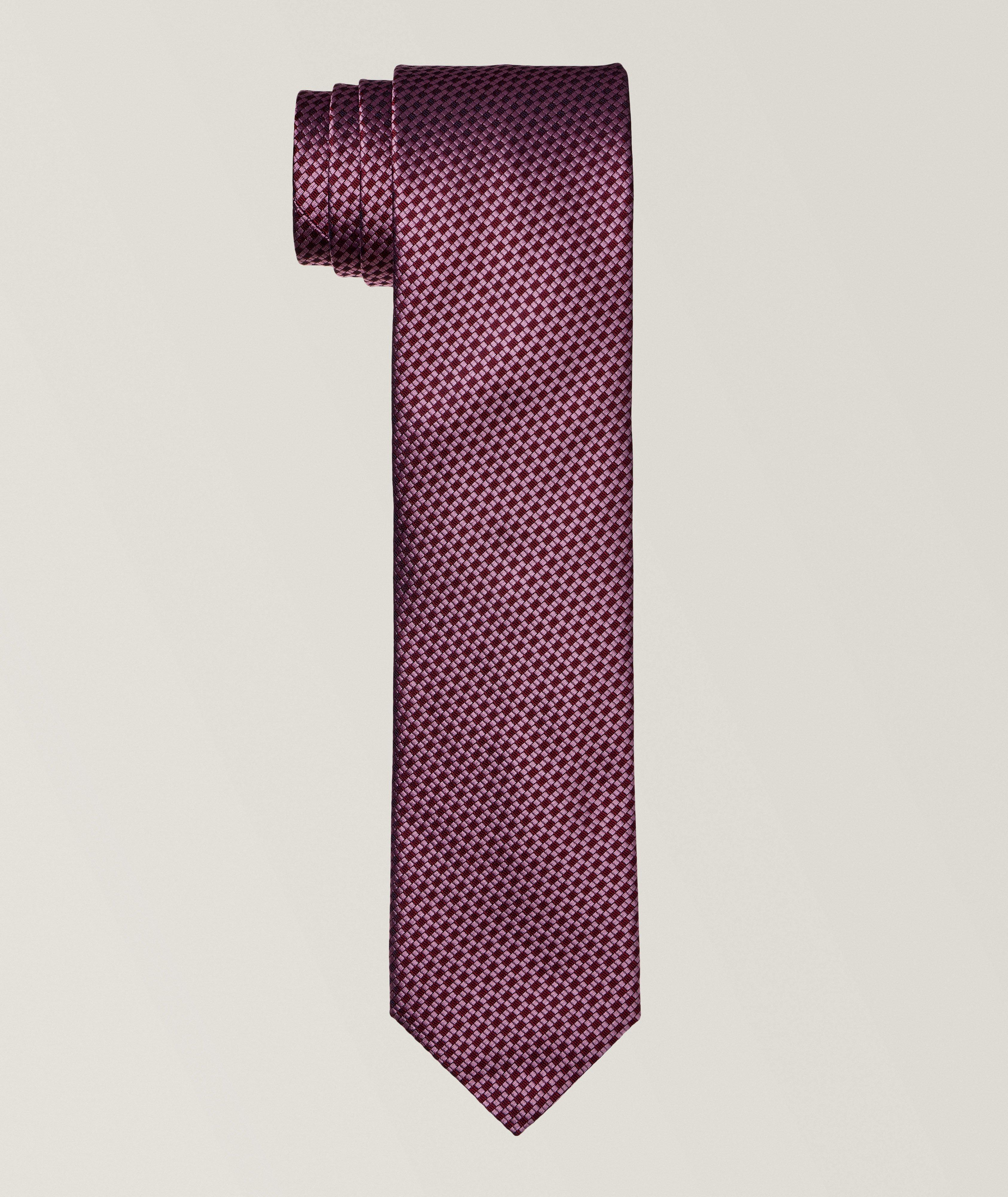 Basketweave Silk Tie