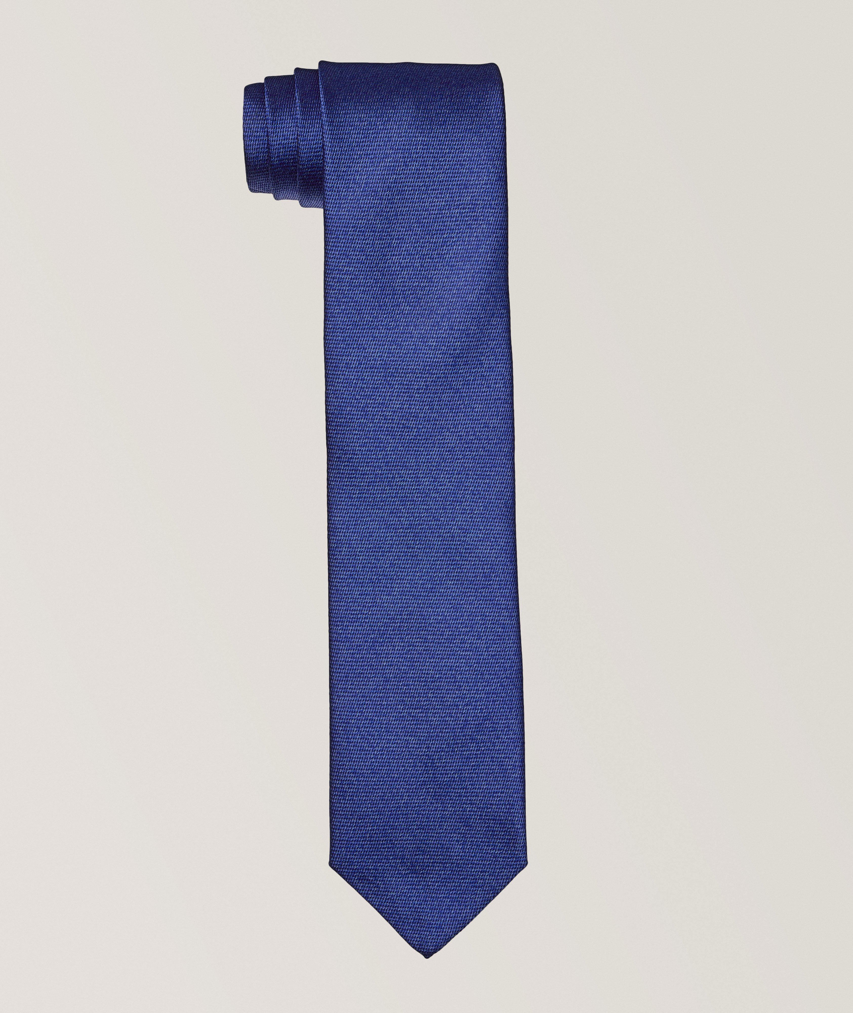 Micro Geometric Silk Tie