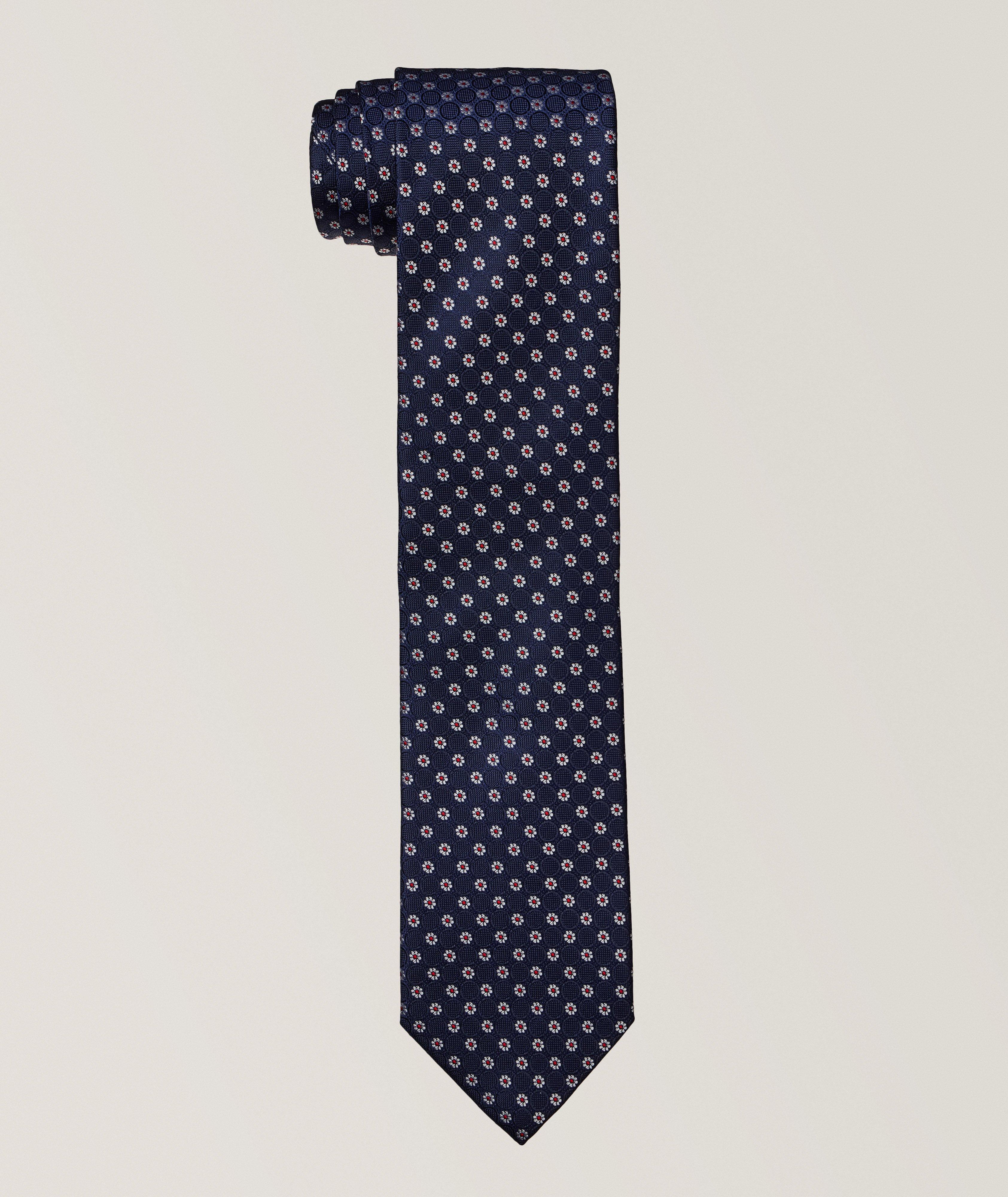 Micro Floral Silk Tie image 0