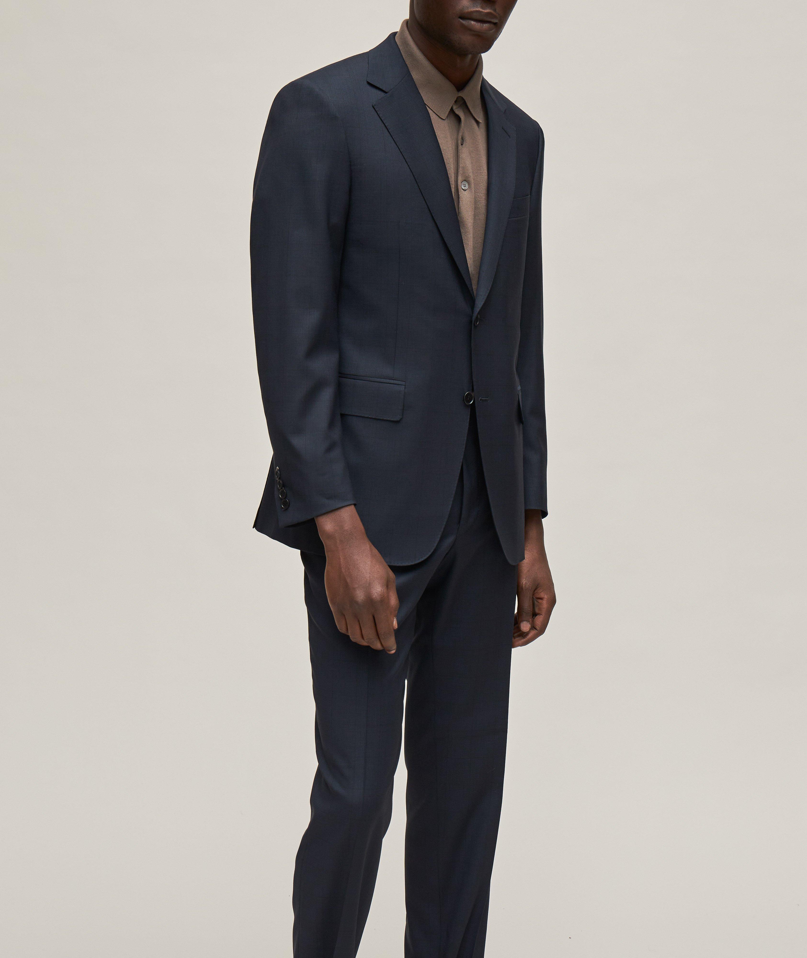 Tonal Check Stretch-Wool Suit