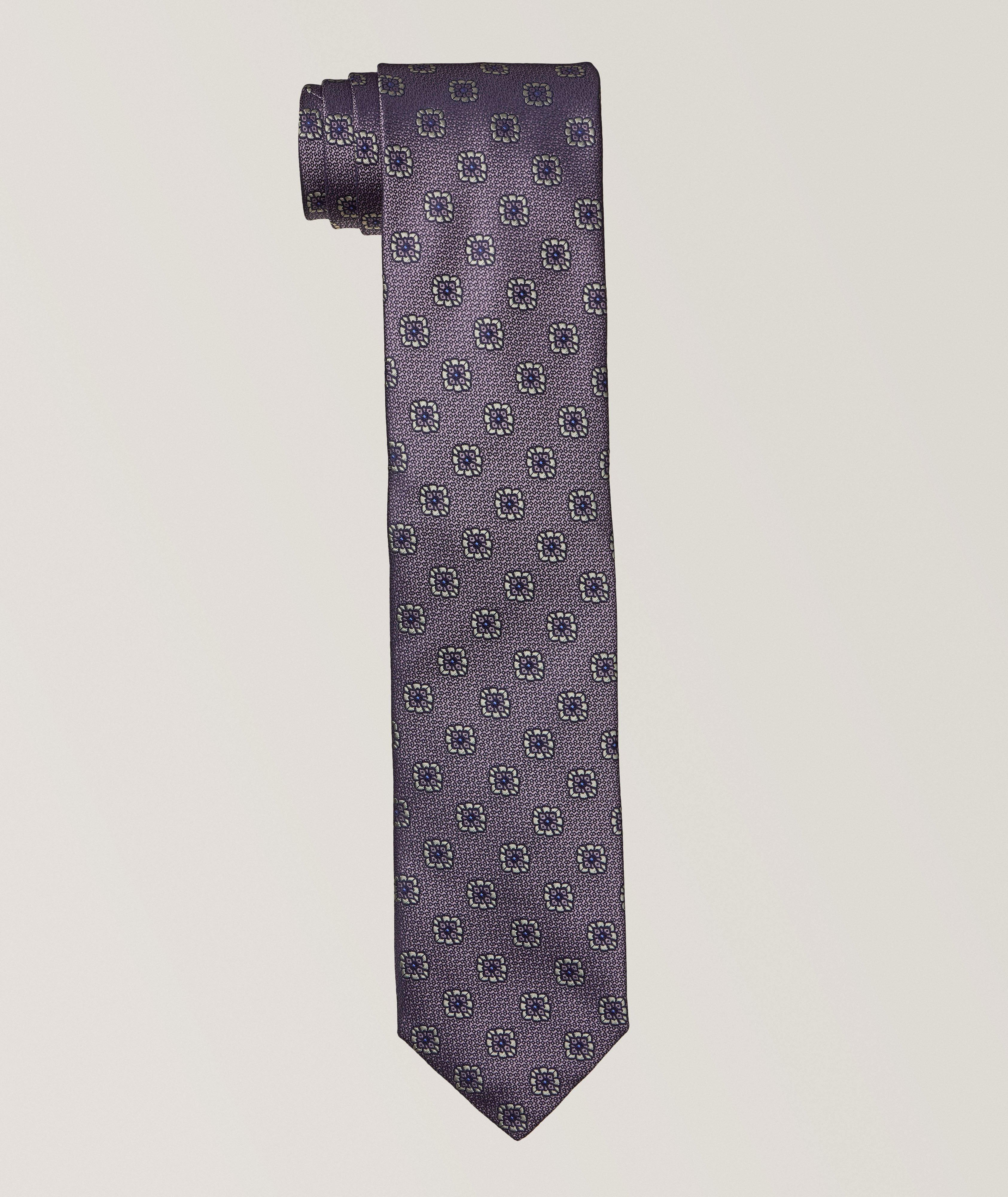 Modern Floral Silk Tie image 0