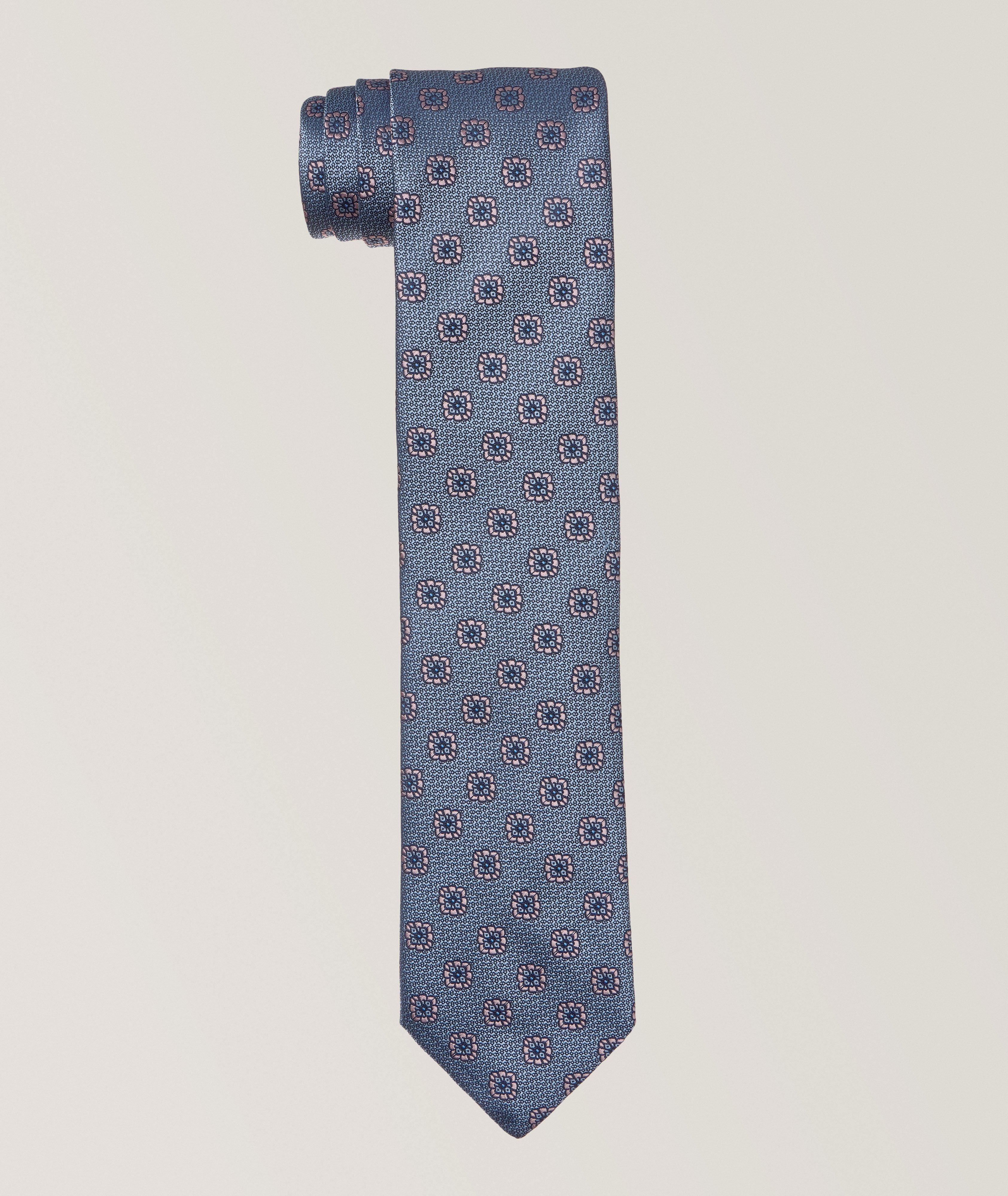 Modern Floral Silk Tie