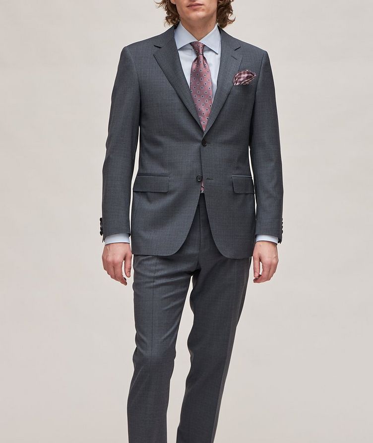 Regular-Fit Shadow Check Wool Suit  image 1