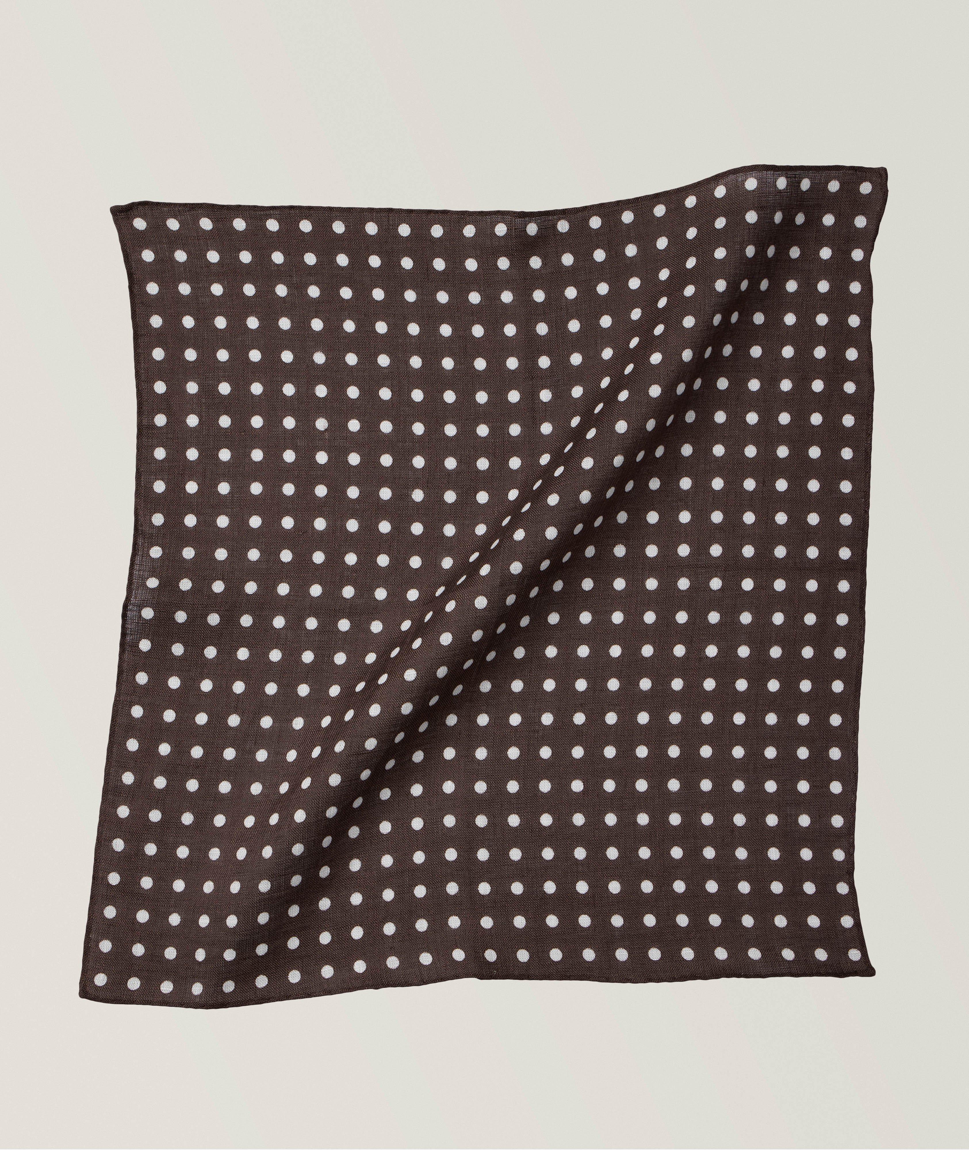 Polka Dot Linen Pocket Square image 0