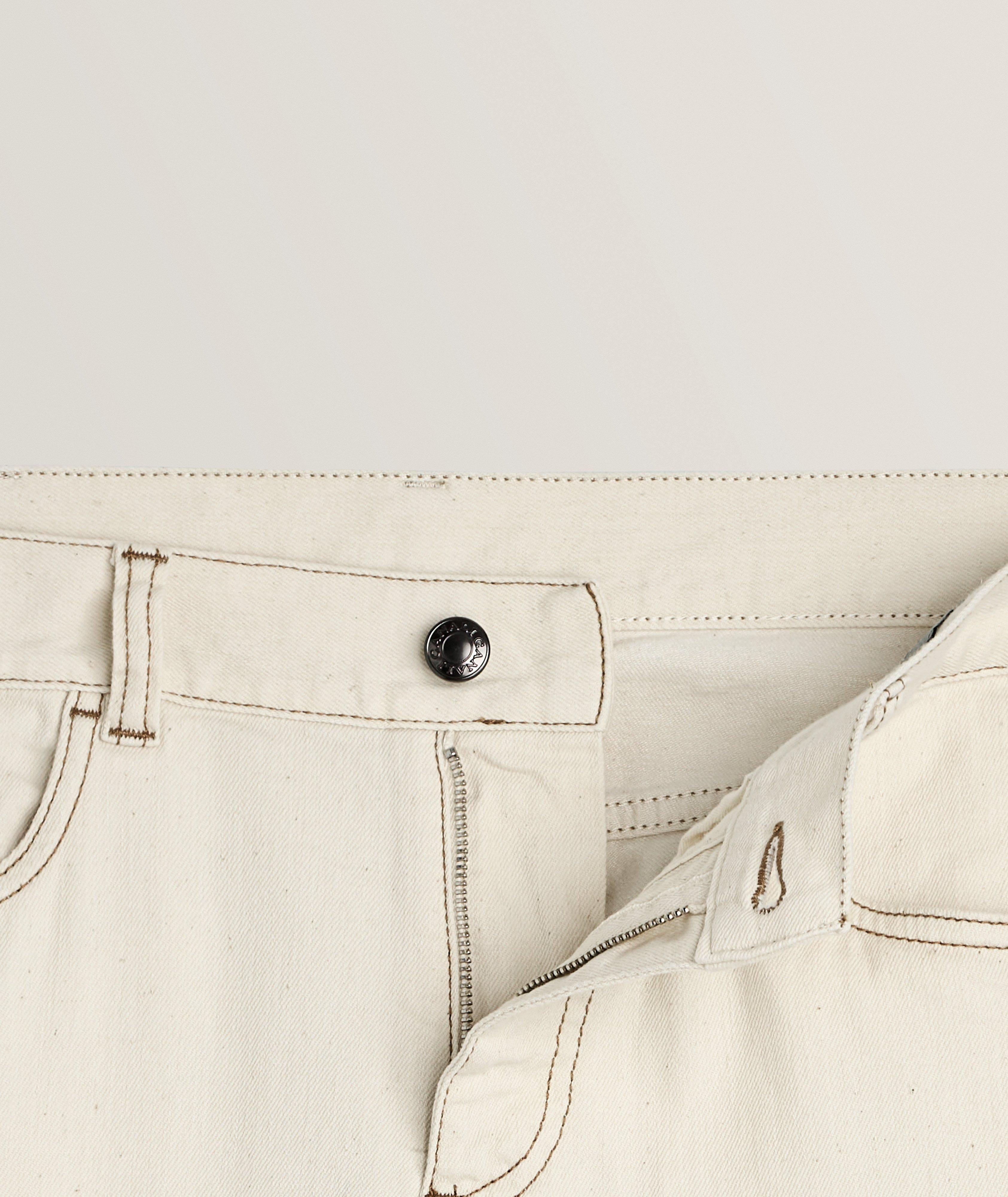 Contrast Stitched Stretch-Cotton Blend Jeans  image 1