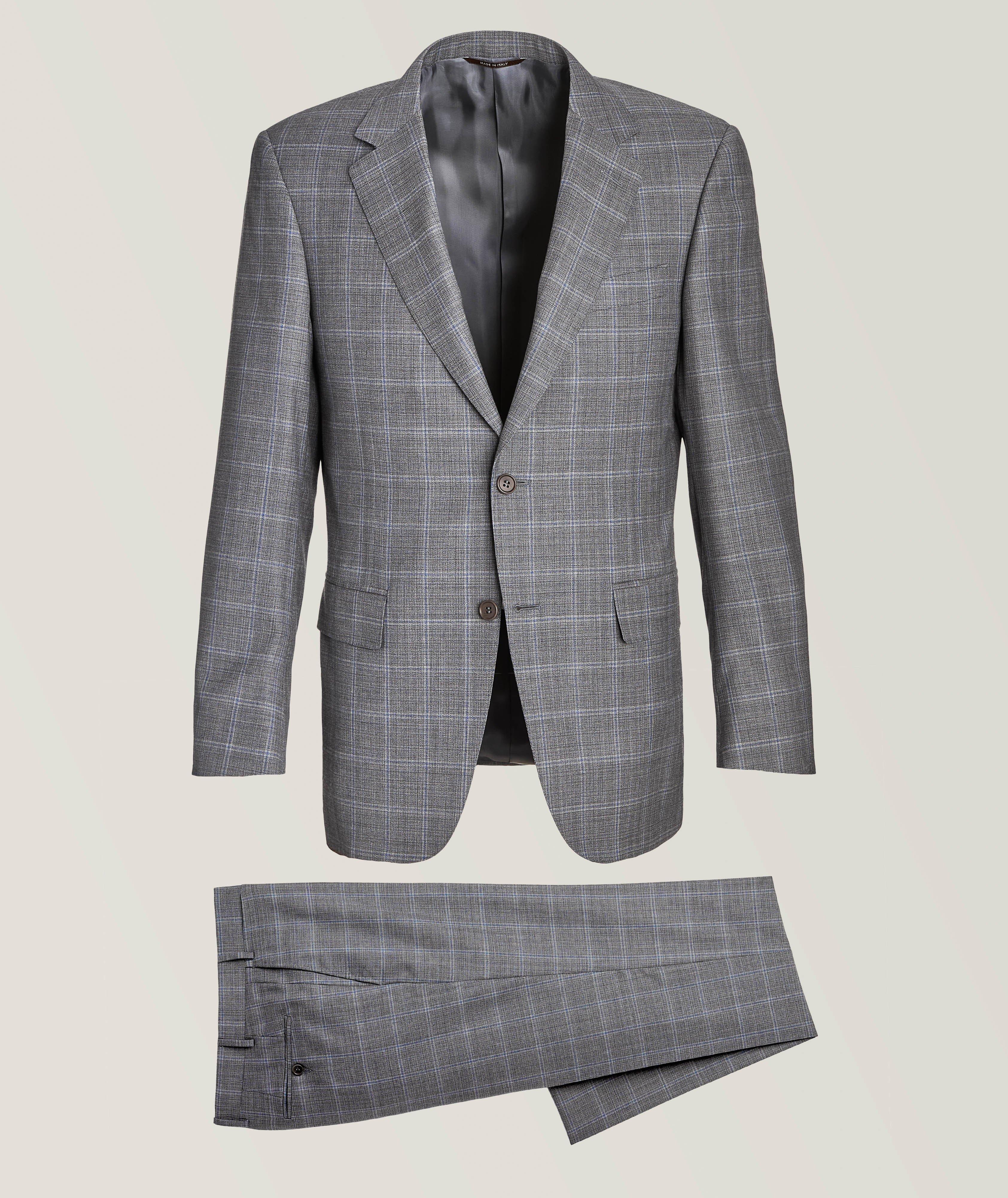 Canali Windowpane Wool Suit