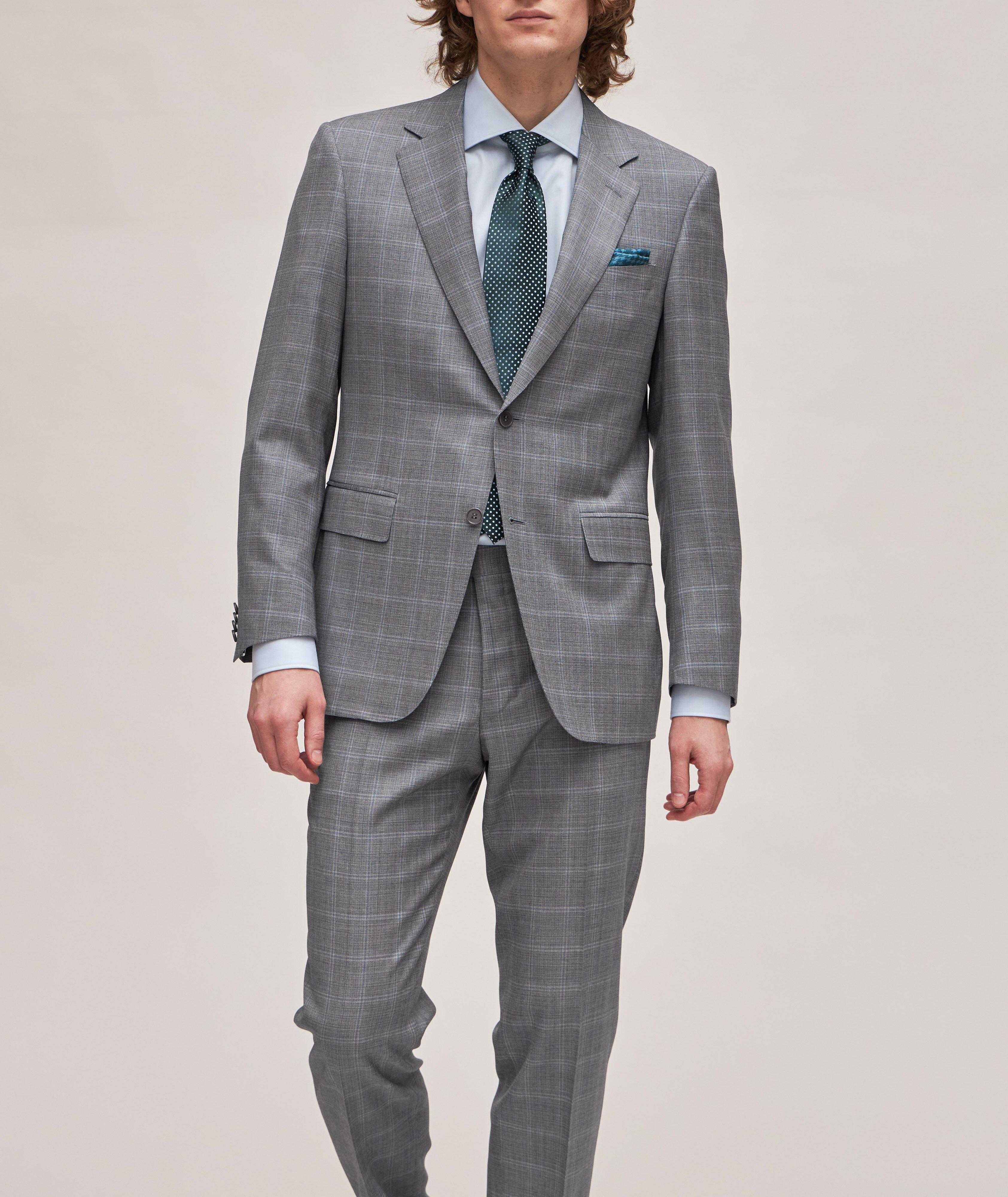 Windowpane Wool Suit